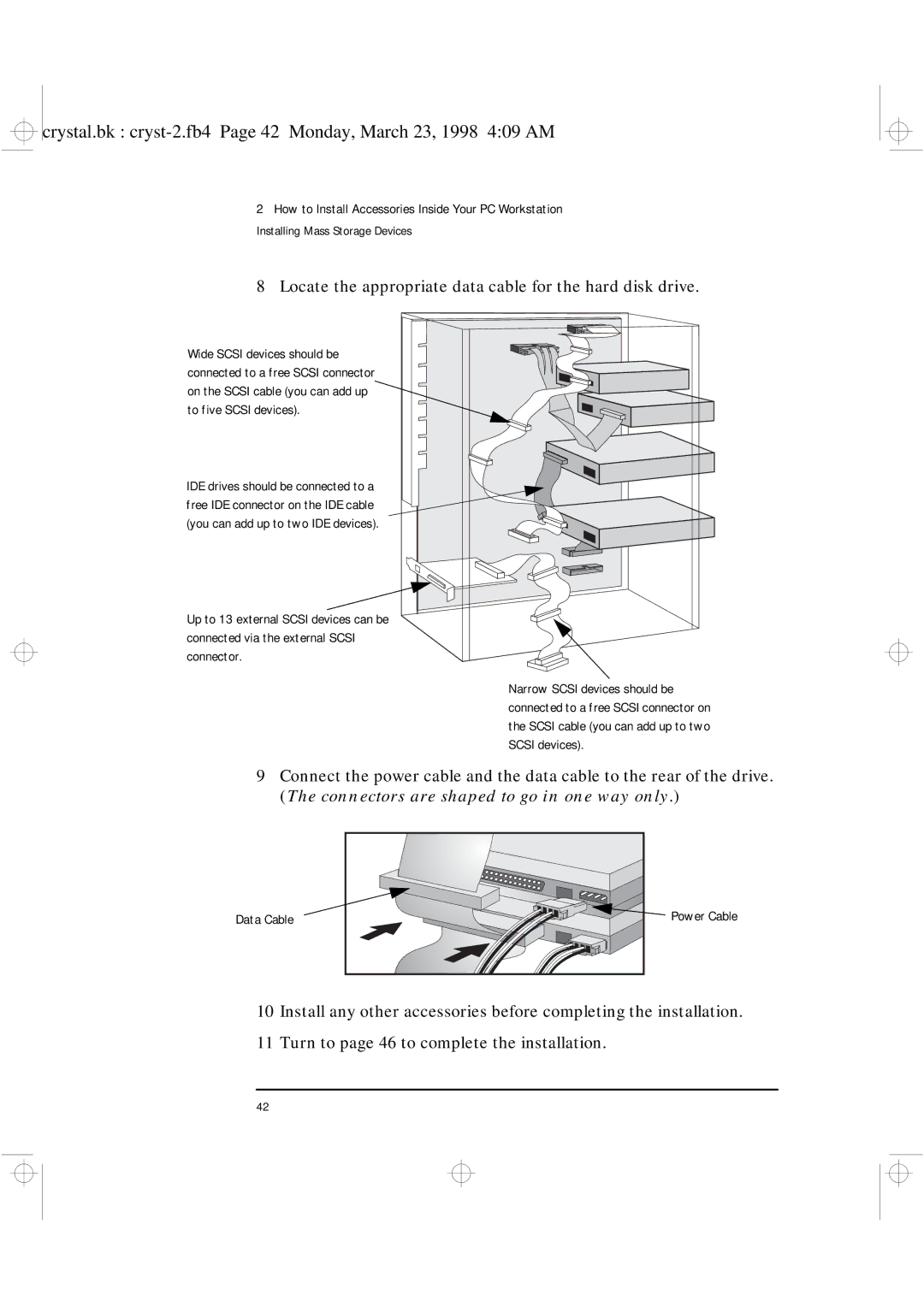 HP XU manual Locate the appropriate data cable for the hard disk drive 