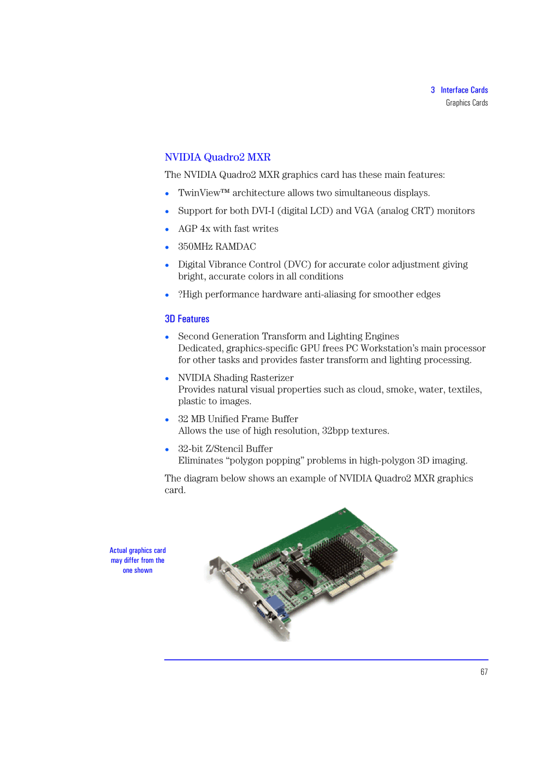 HP XU700 manual Nvidia Quadro2 MXR, Second Generation Transform and Lighting Engines 