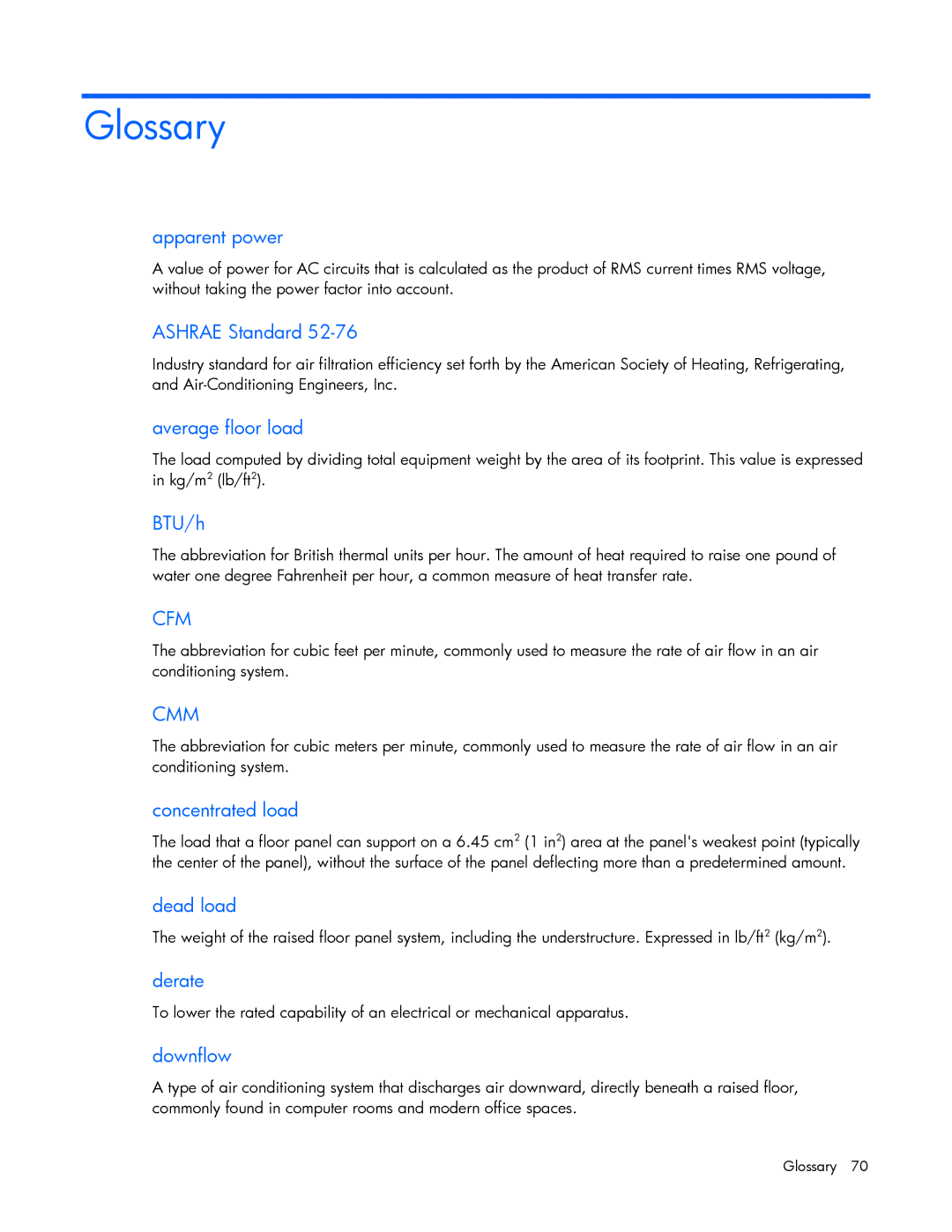 HP xw2x220c Blade manual Glossary, Apparent power 