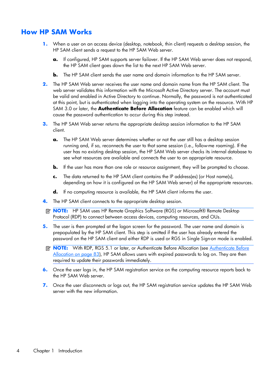 HP xw2x220c manual How HP SAM Works 