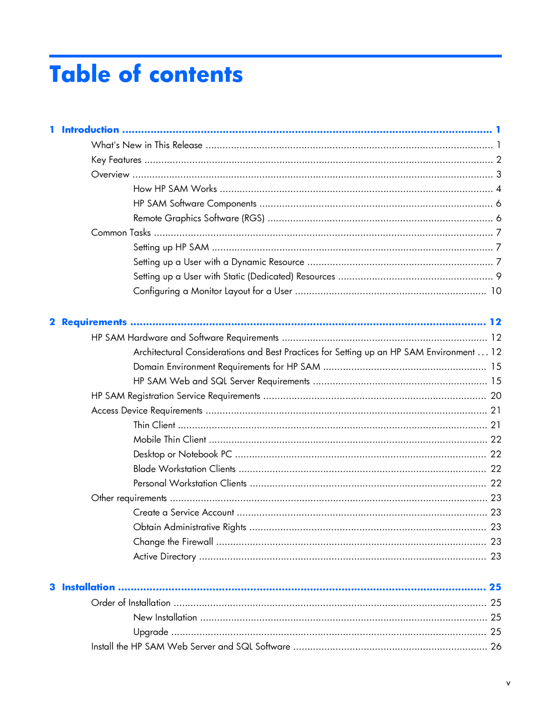 HP xw2x220c manual Table of contents 