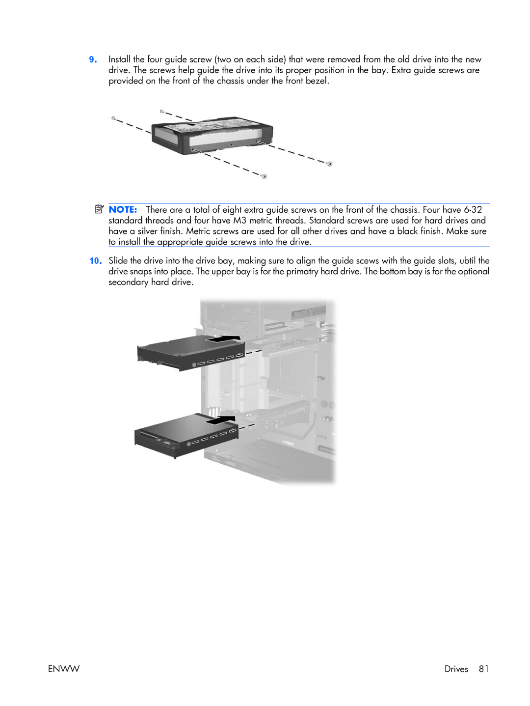 HP XW3400 manual Enww 