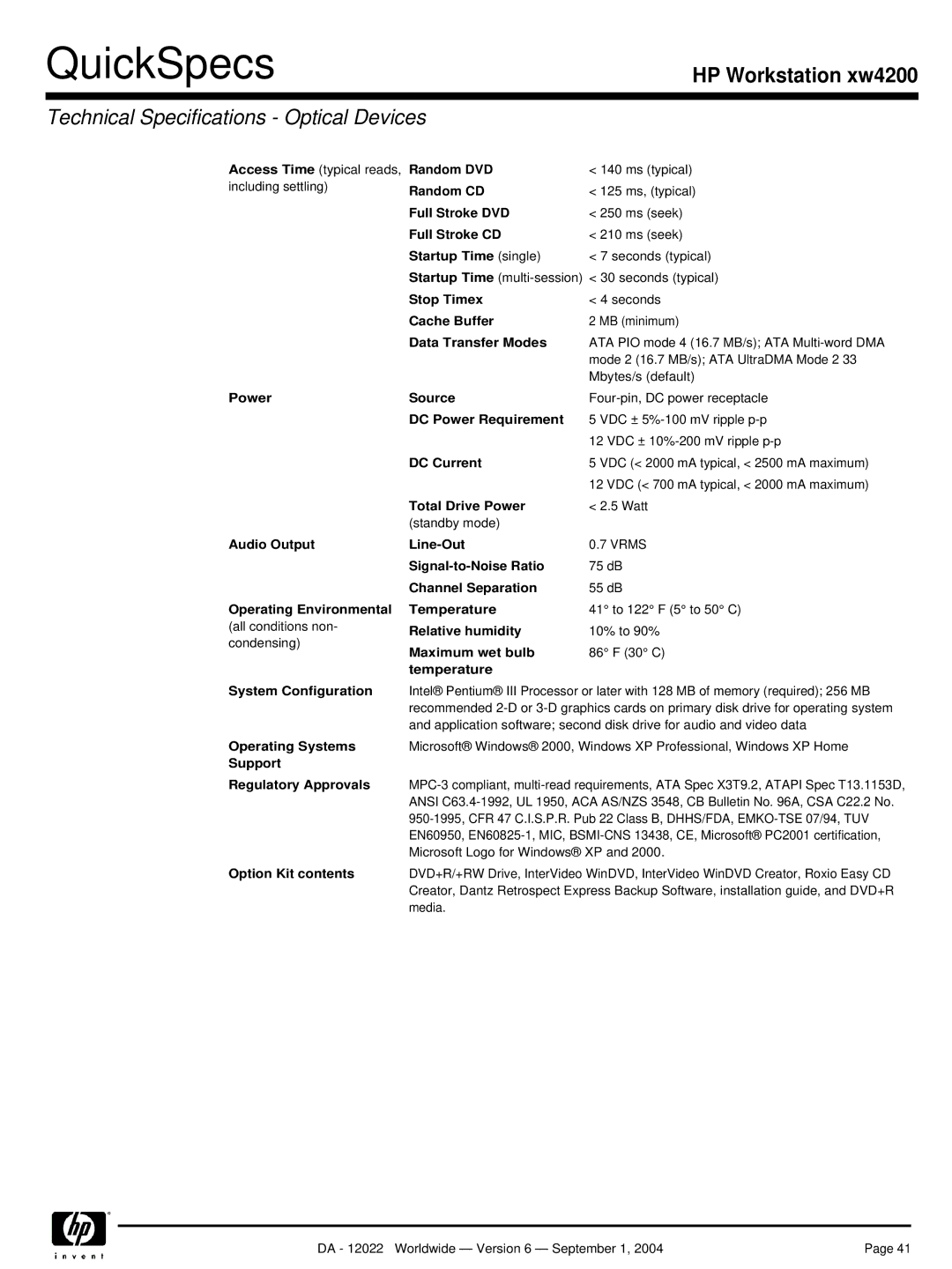 HP xw4200 manual Stop Timex, Temperature System Configuration, Support Regulatory Approvals 