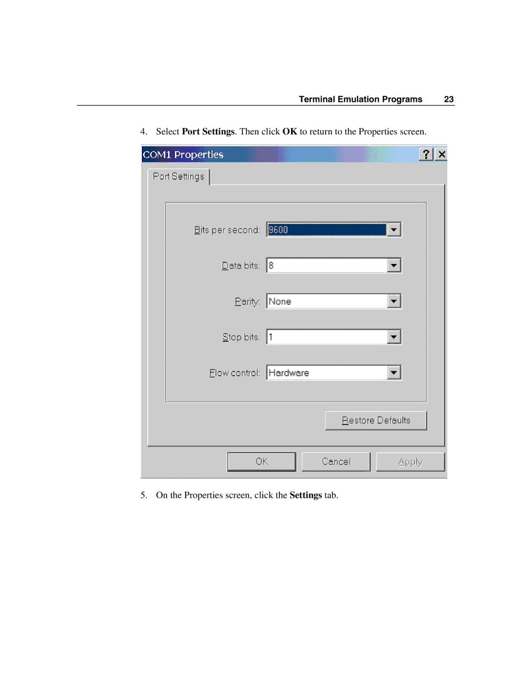 HP xw460c Blade manual Terminal Emulation Programs 