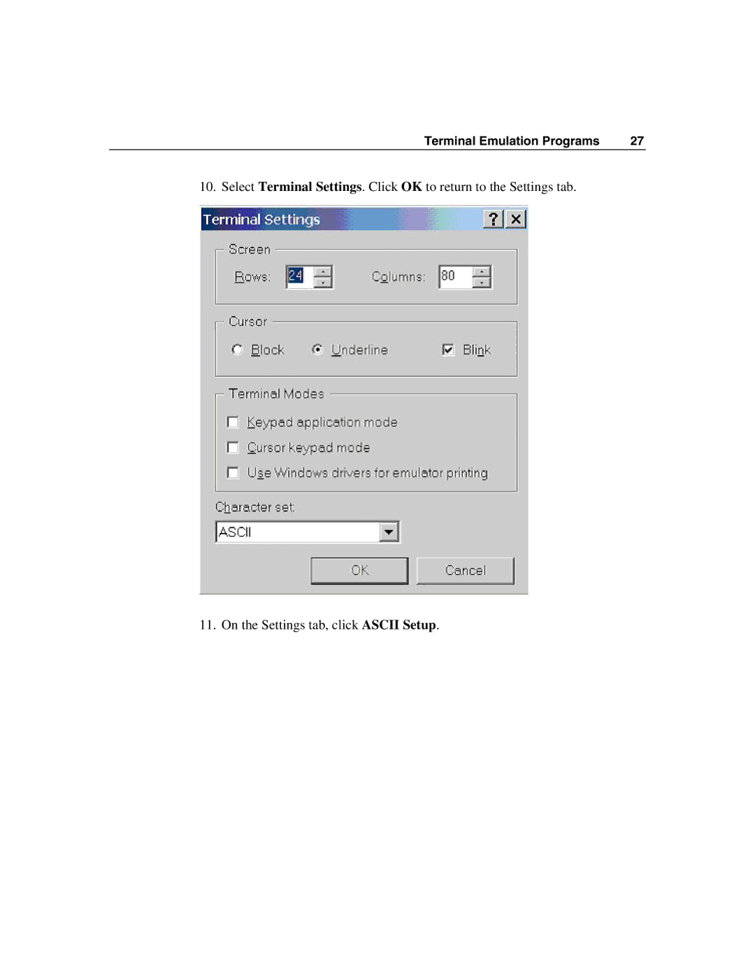 HP xw460c Blade manual Terminal Emulation Programs 