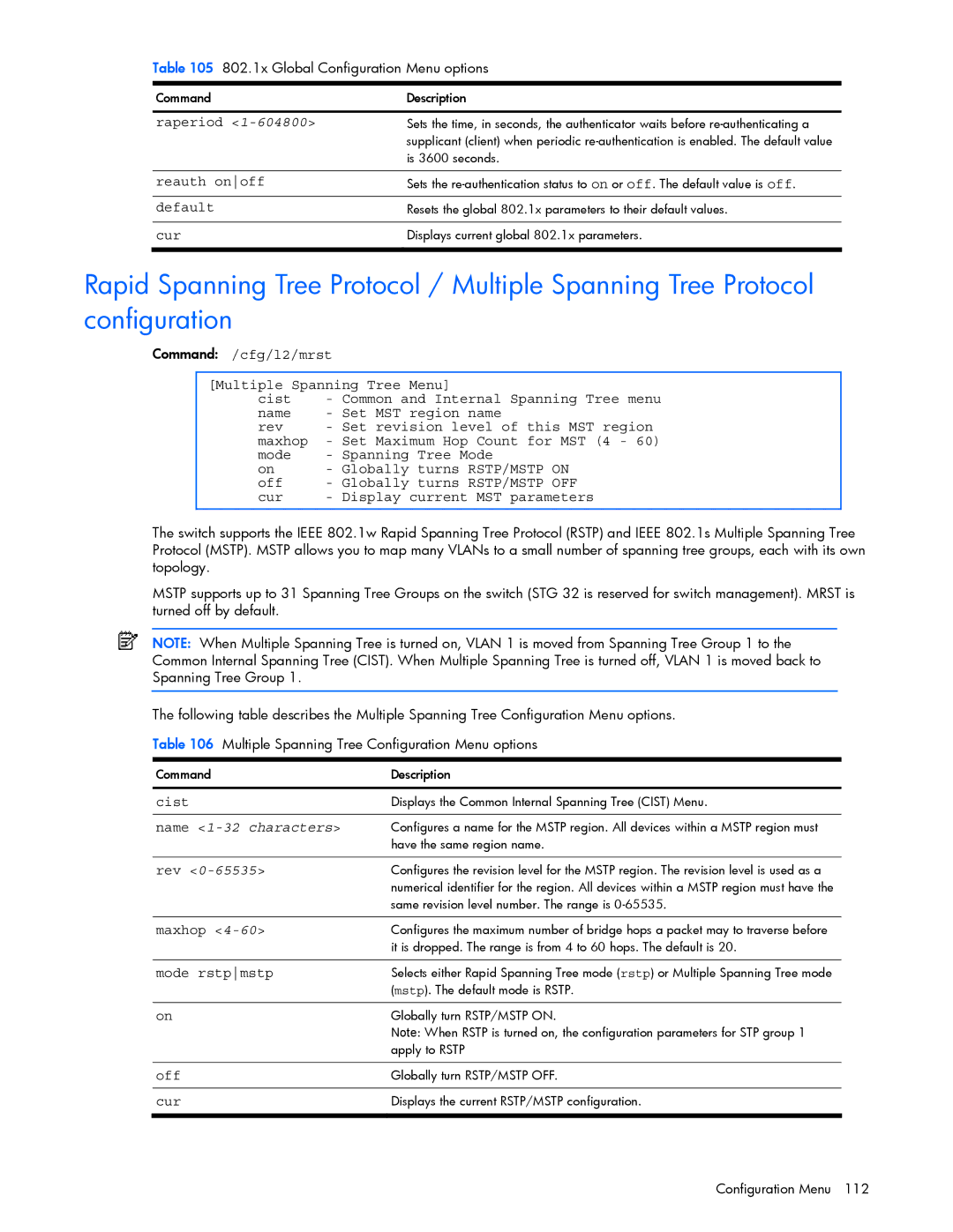 HP xw460c Blade manual Rev, Mode rstpmstp 