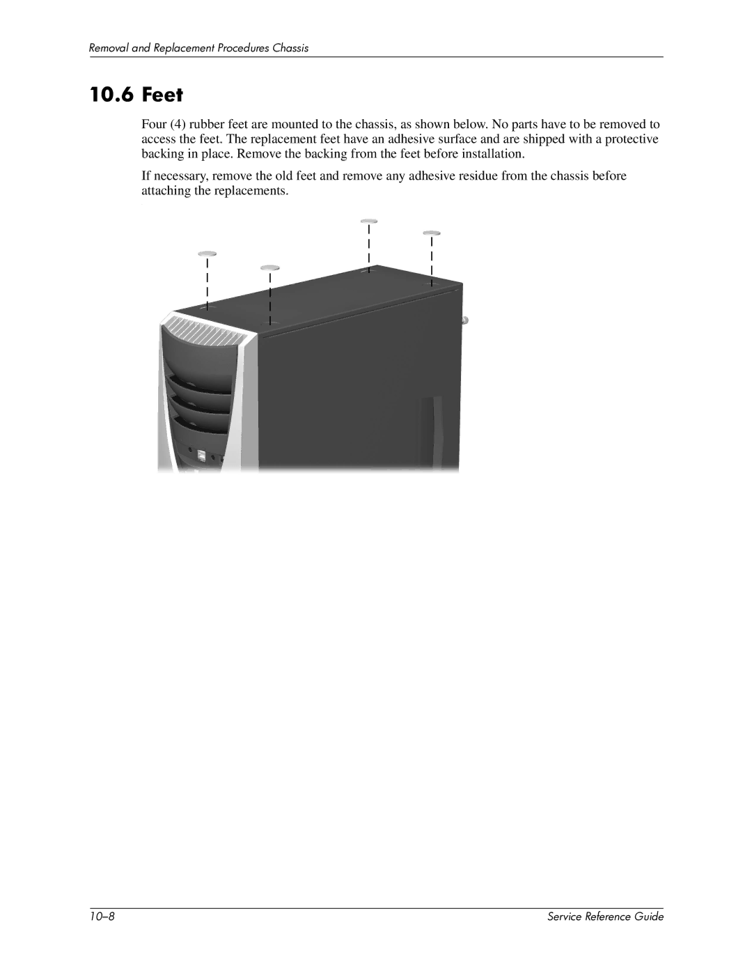 HP xw6000 manual Feet 