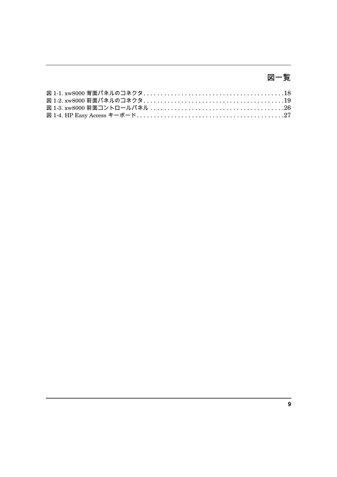 HP xw8000 manual 図一覧 