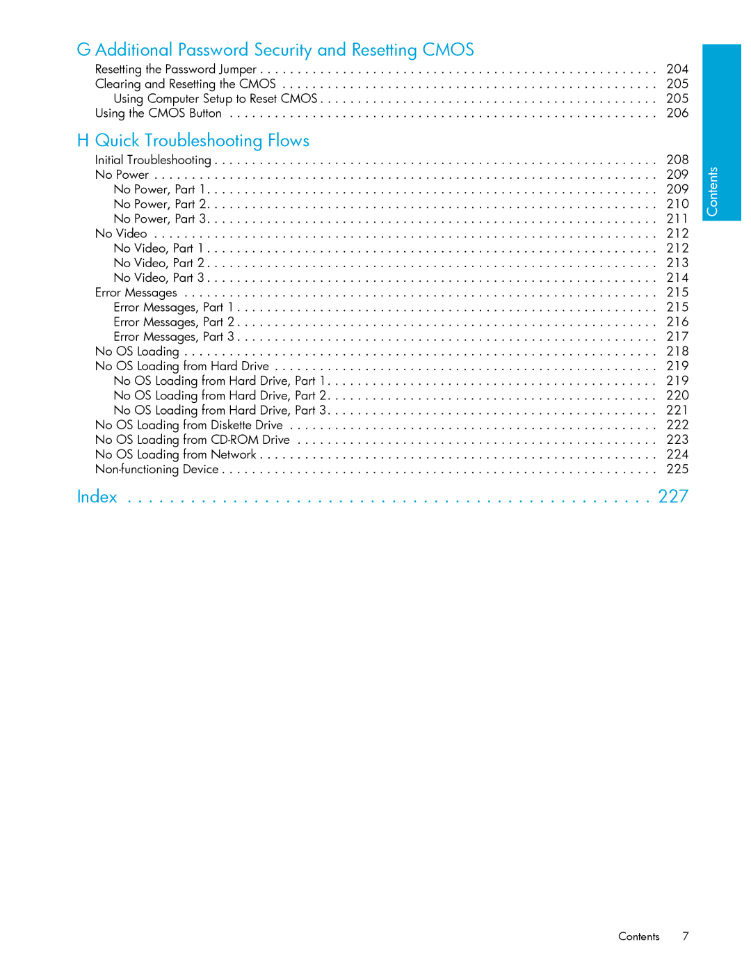 HP xw9300 manual Index 