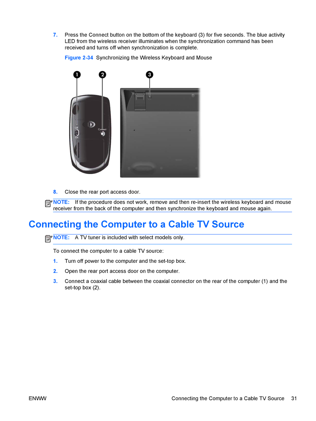 HP 9300, XZ837UT manual Connecting the Computer to a Cable TV Source 