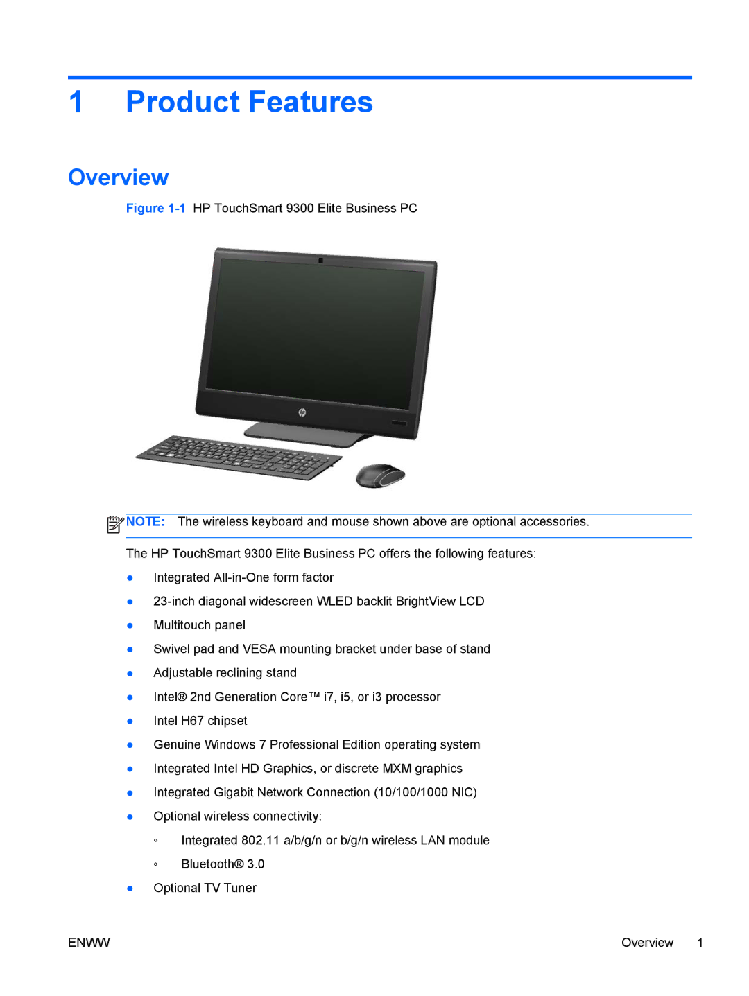 HP 9300, XZ837UT manual Product Features, Overview 