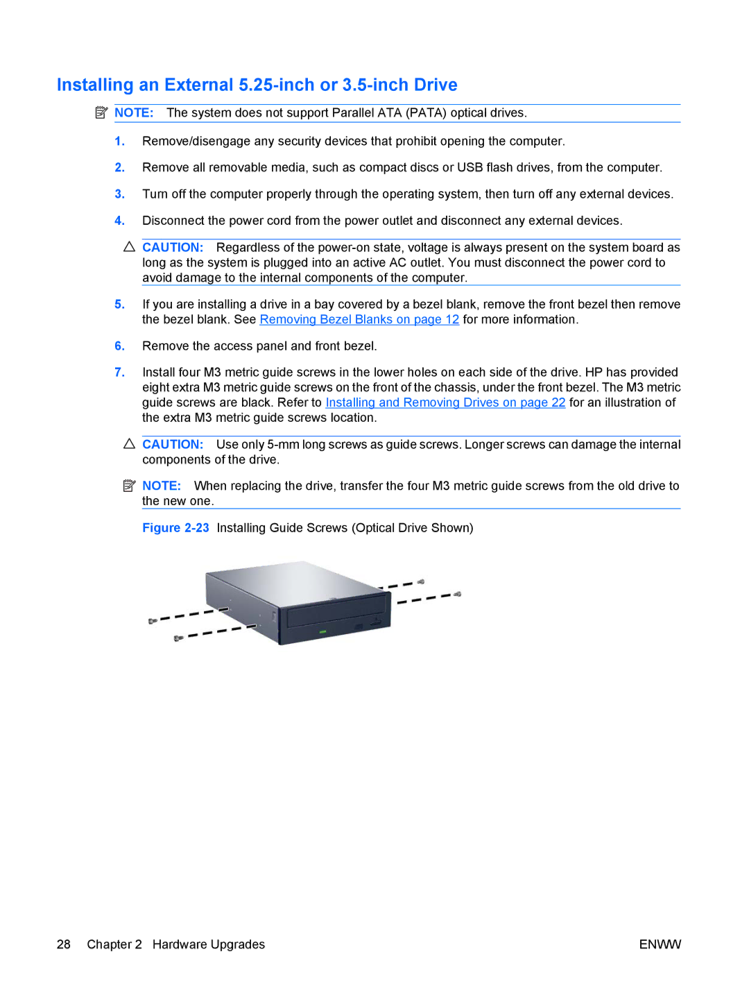 HP VS832UT, XZ930UT, 6000 manual Installing an External 5.25-inch or 3.5-inch Drive 