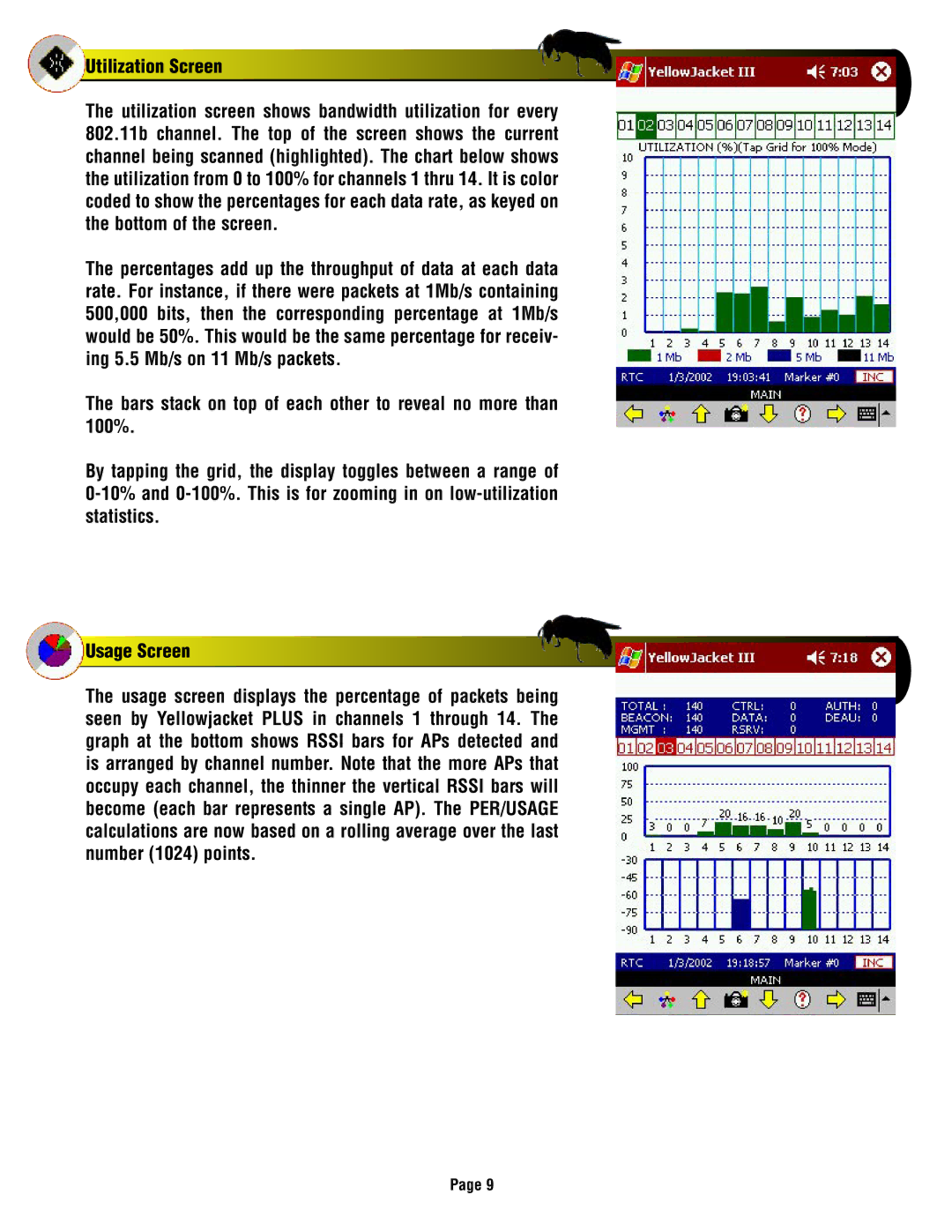 HP YELLOWJACKET PLUS manual Utilization Screen 