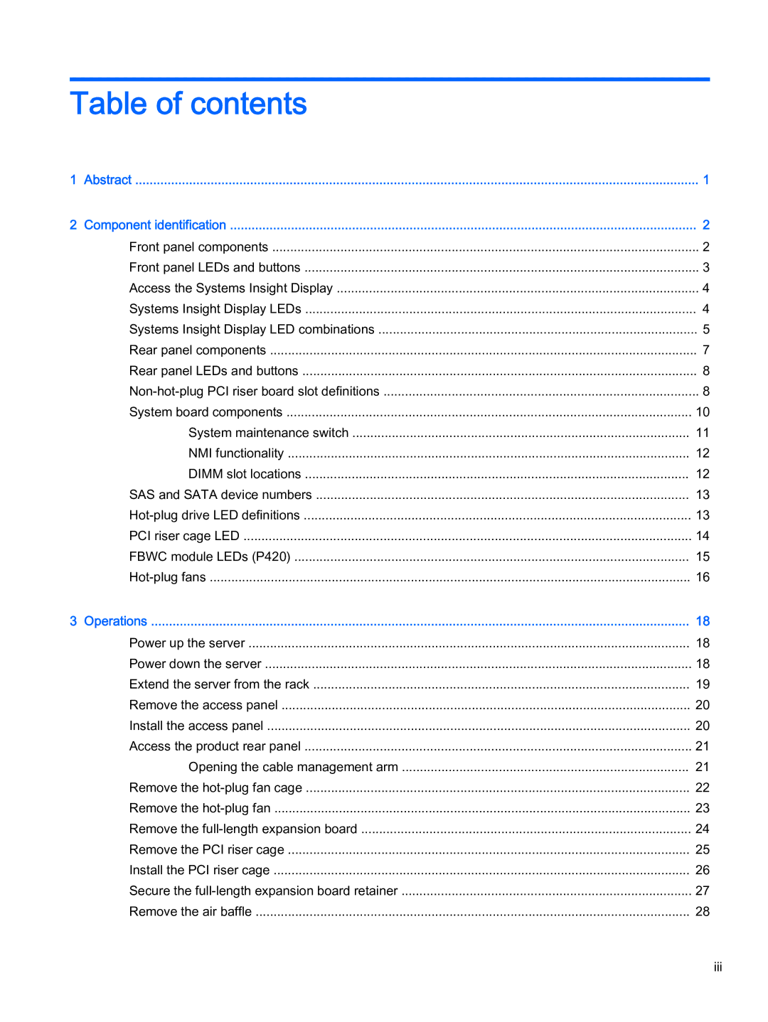 HP Z Virtual manual Table of contents 