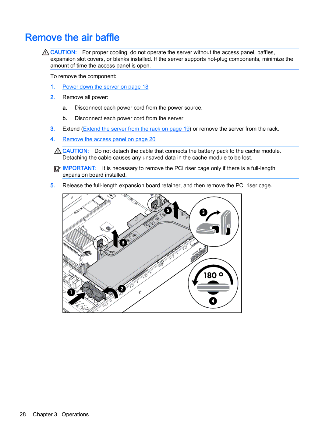 HP Z Virtual manual Remove the air baffle 