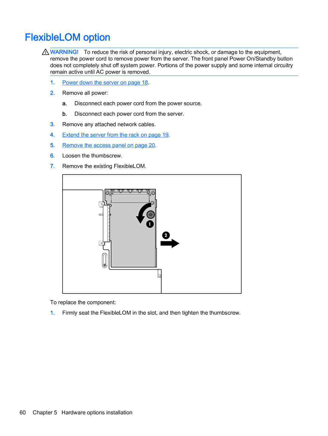 HP Z Virtual manual FlexibleLOM option 