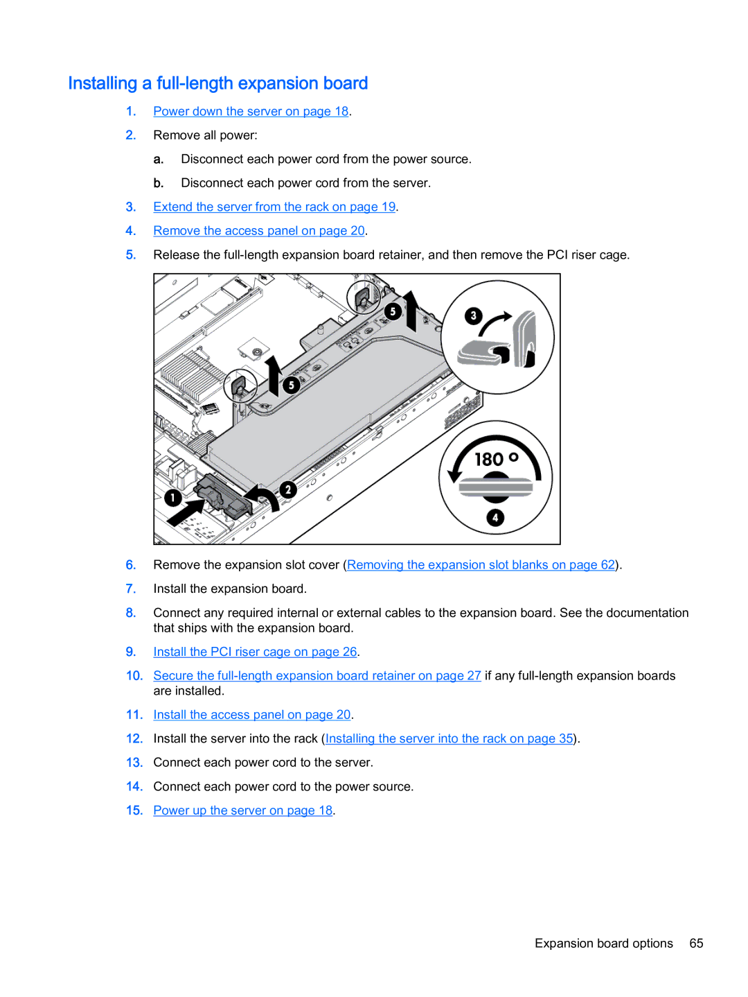 HP Z Virtual manual Installing a full-length expansion board 