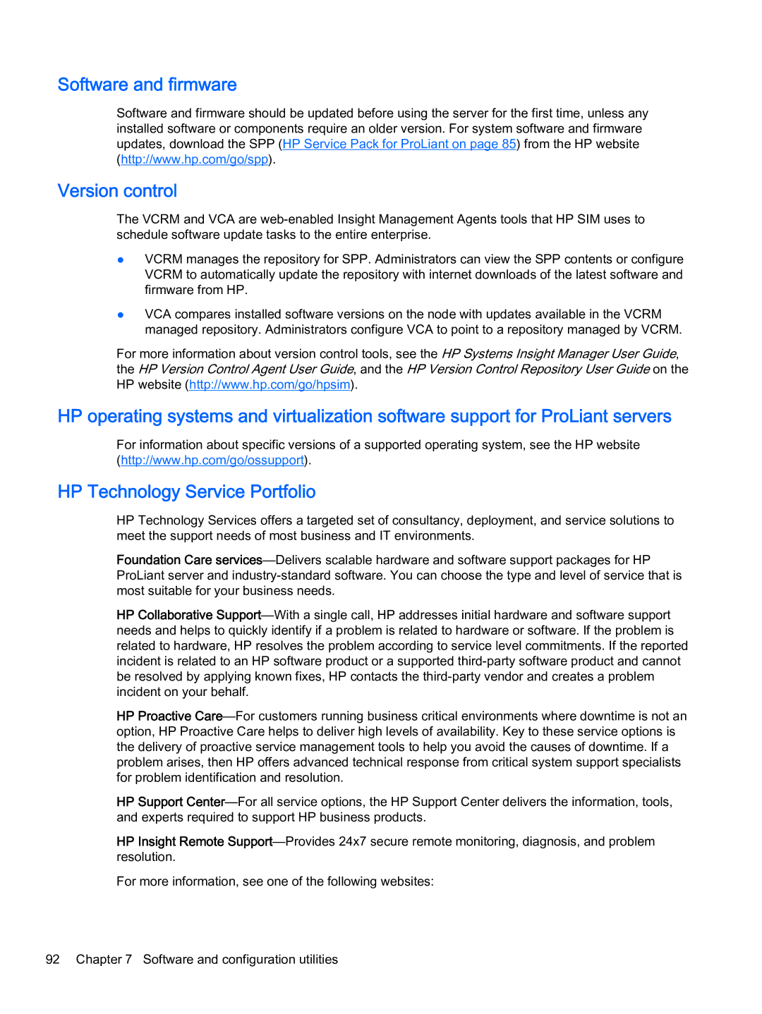 HP Z Virtual manual Software and firmware Version control 