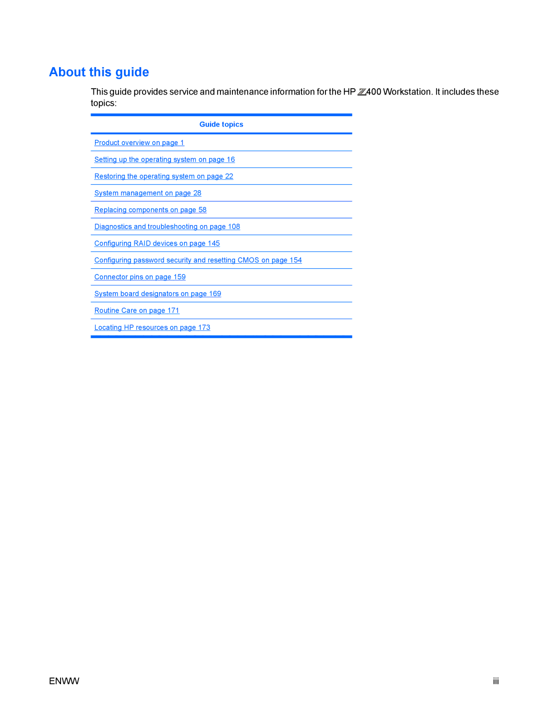 HP VA799UT 799UT#ABA, Z400 H2D81US manual About this guide, Guide topics 