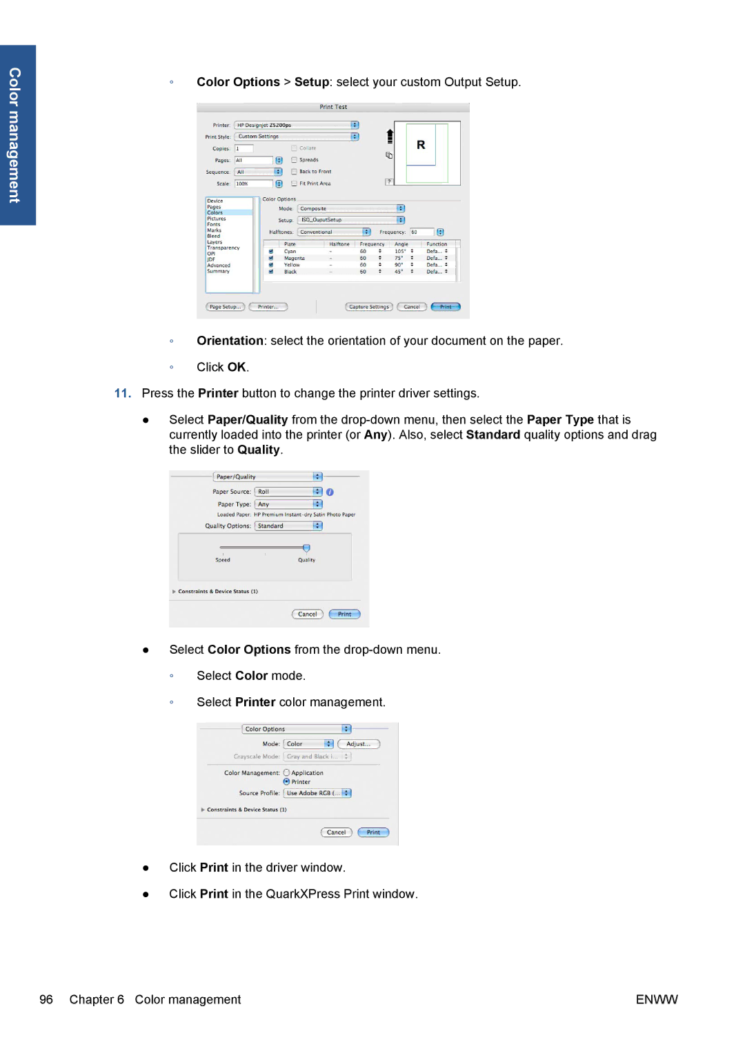 HP Z5200 CQ113A#B1K manual Color management 