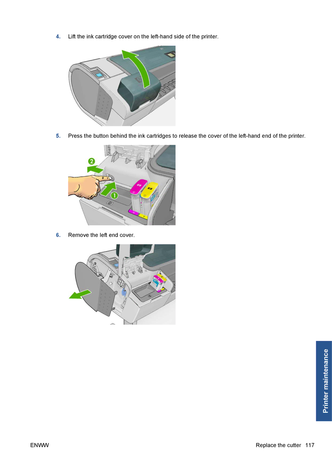 HP Z5200 CQ113A#B1K manual Replace the cutter 