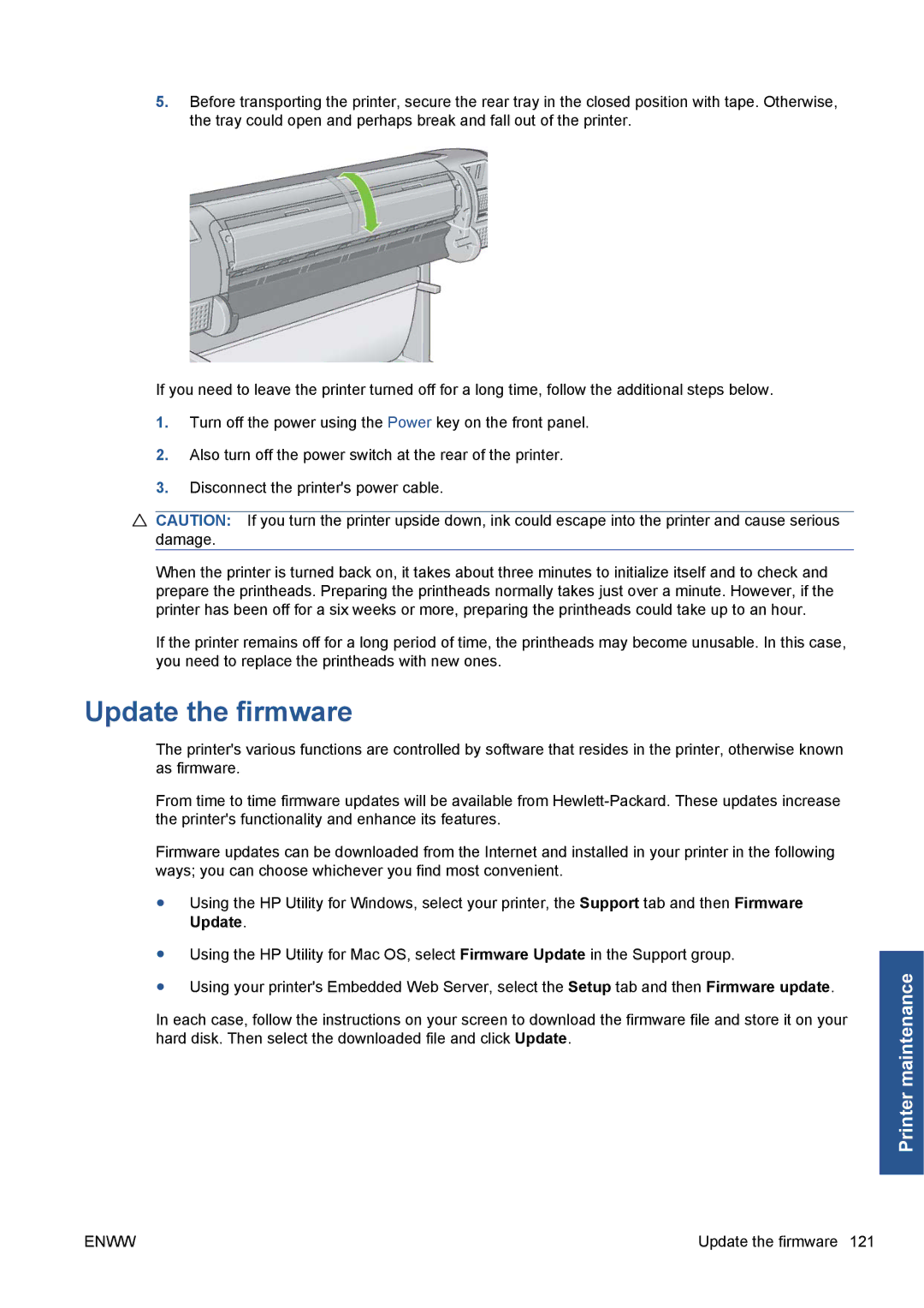 HP Z5200 CQ113A#B1K manual Update the firmware 