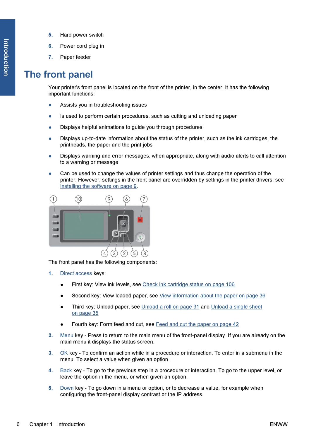 HP Z5200 CQ113A#B1K manual Front panel 