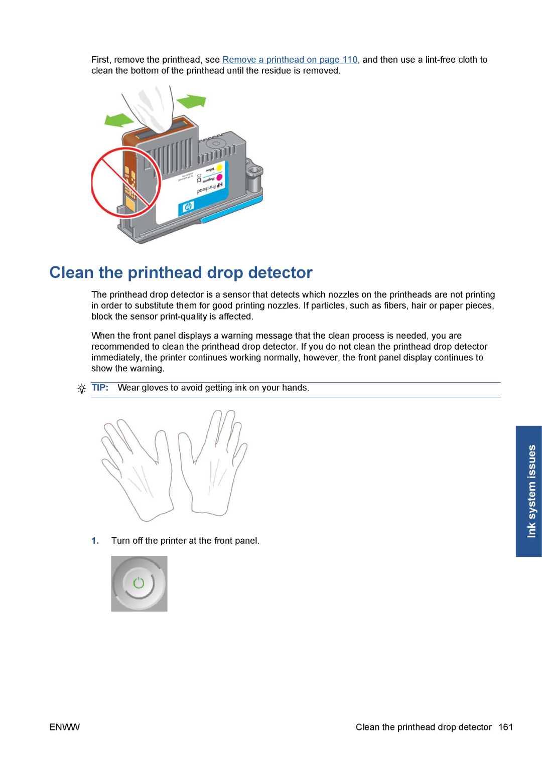 HP Z5200 CQ113A#B1K manual Clean the printhead drop detector 