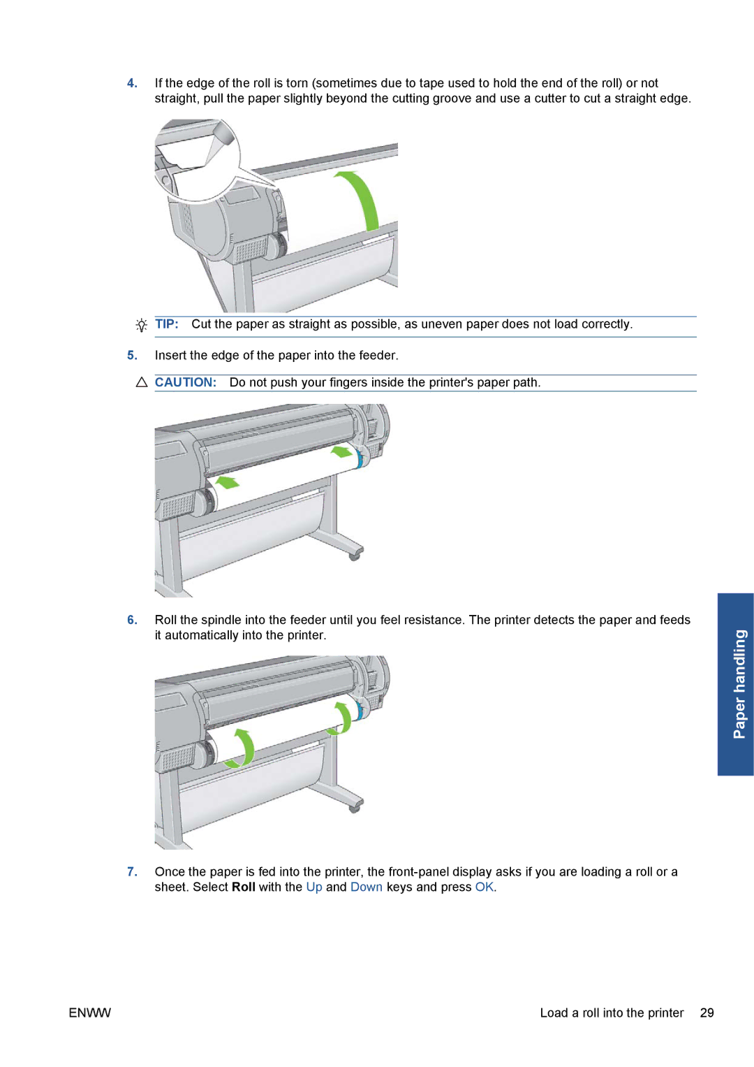 HP Z5200 CQ113A#B1K manual Paper handling 