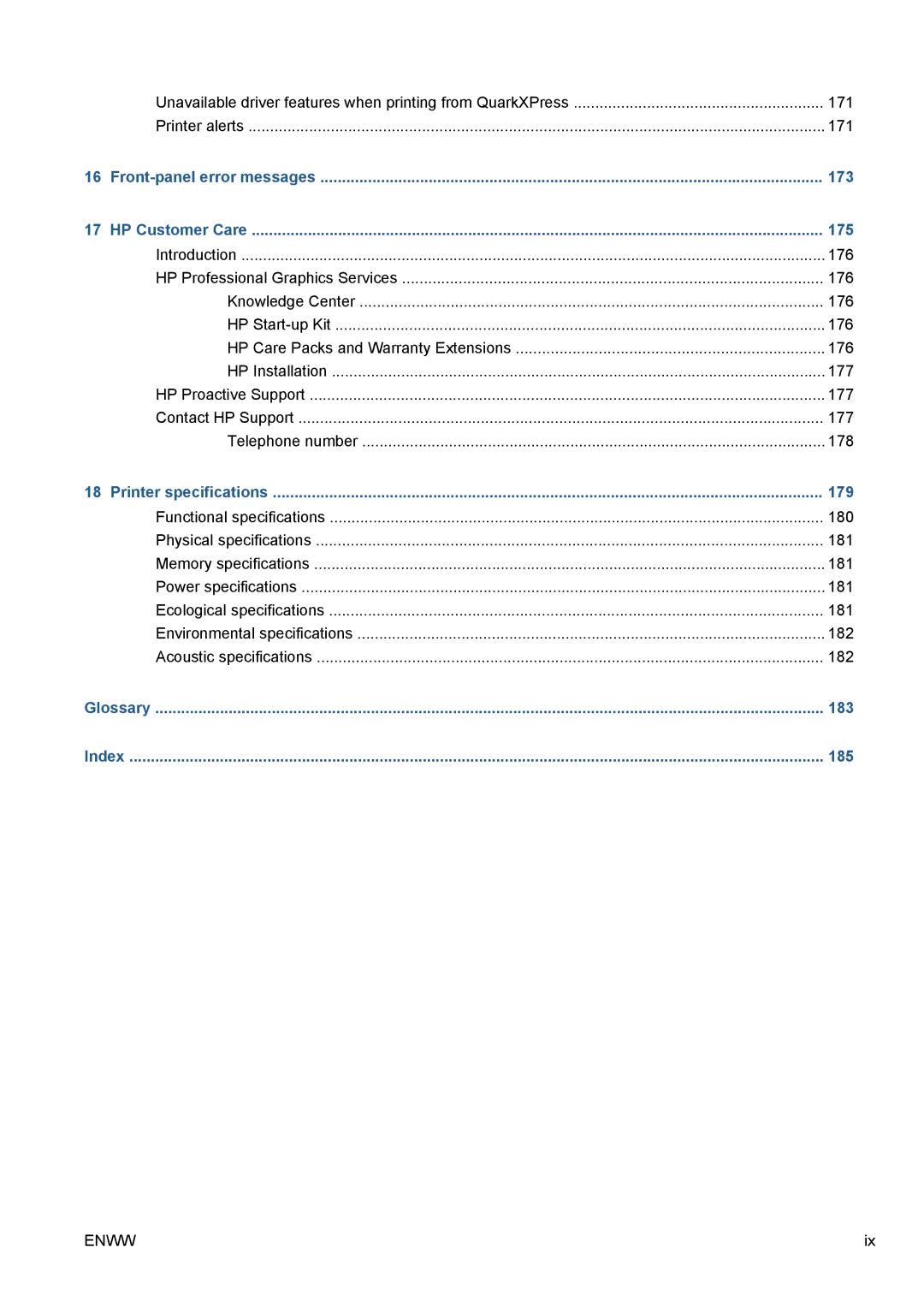 HP Z5200 CQ113A#B1K manual 173 