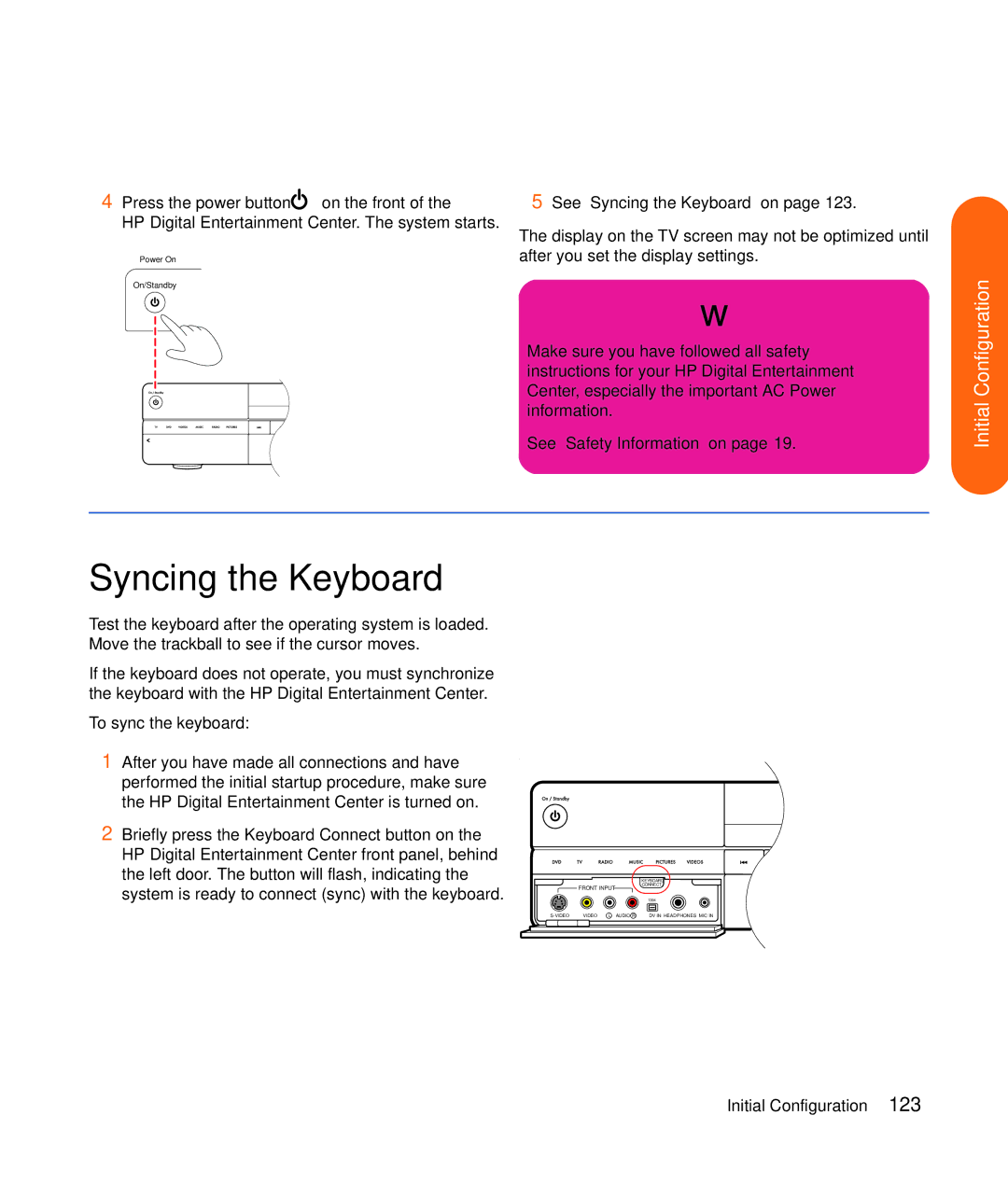 HP z540, z557, z555, z552, z545 manual Syncing the Keyboard 