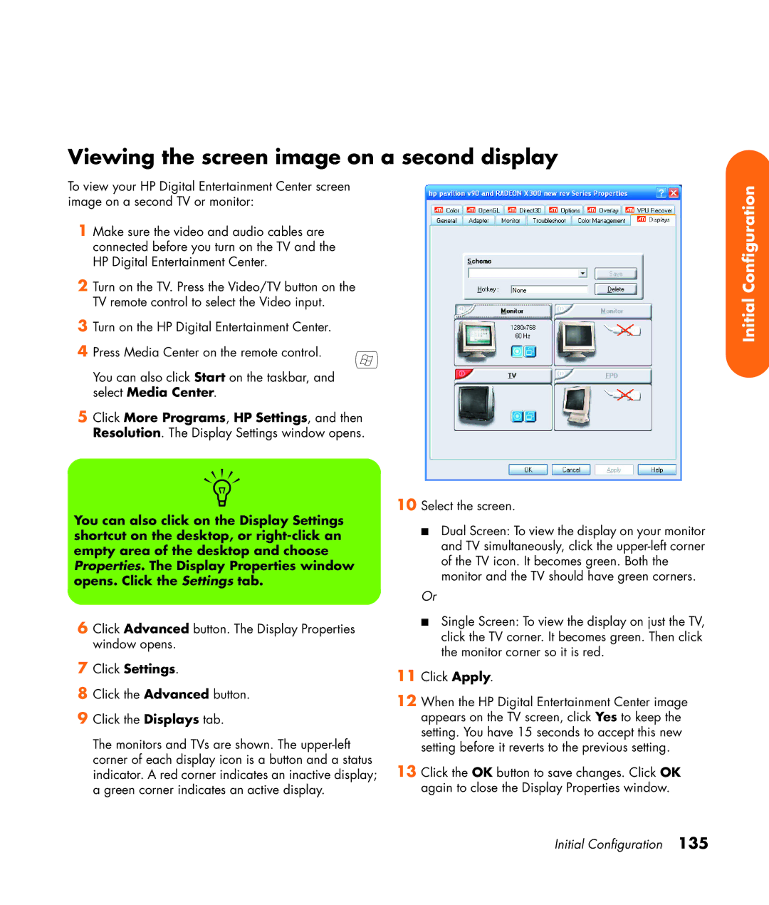 HP z555, z557, z552, z545, z540 manual Viewing the screen image on a second display 