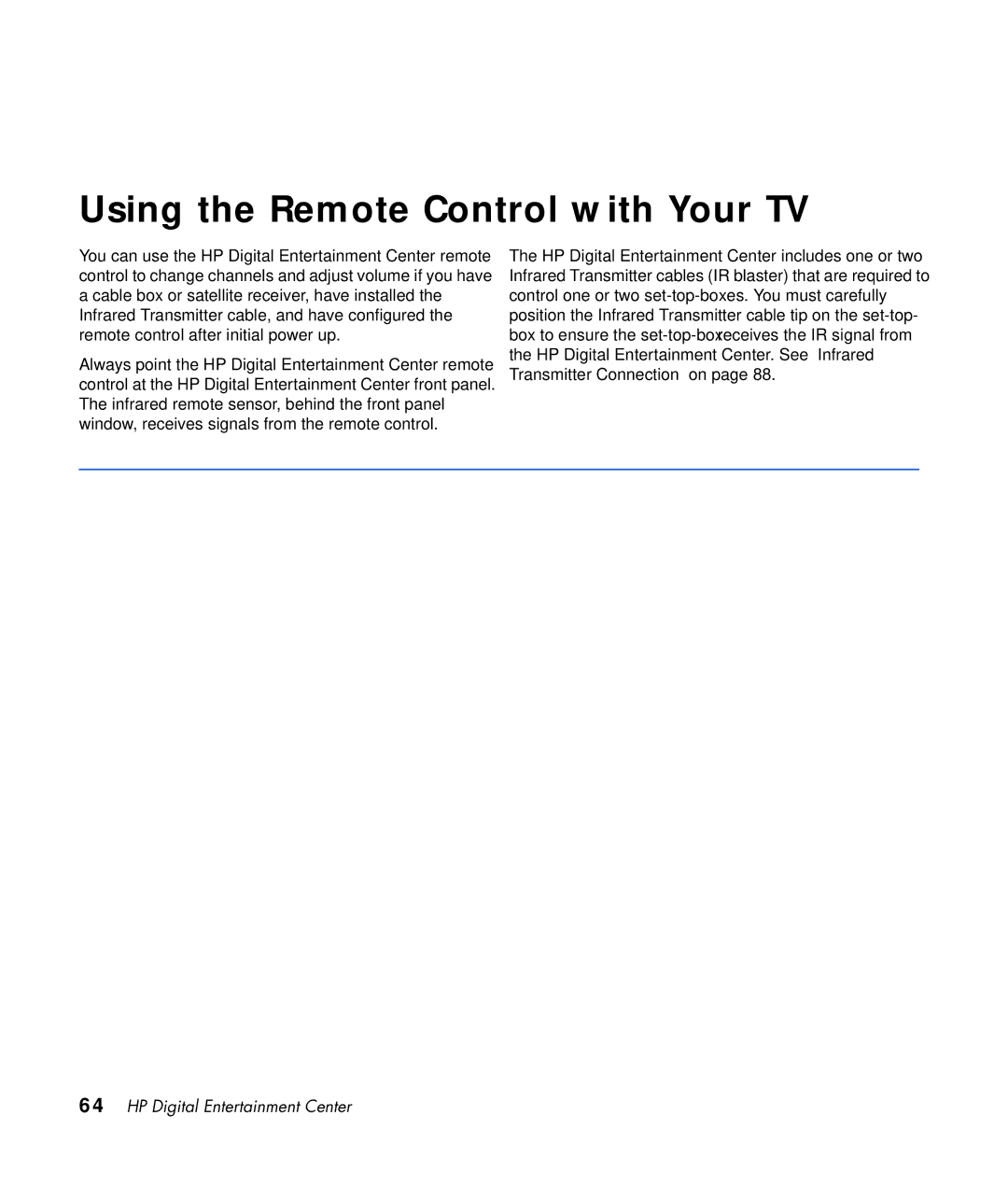 HP z557, z555, z552, z545, z540 manual Using the Remote Control with Your TV 