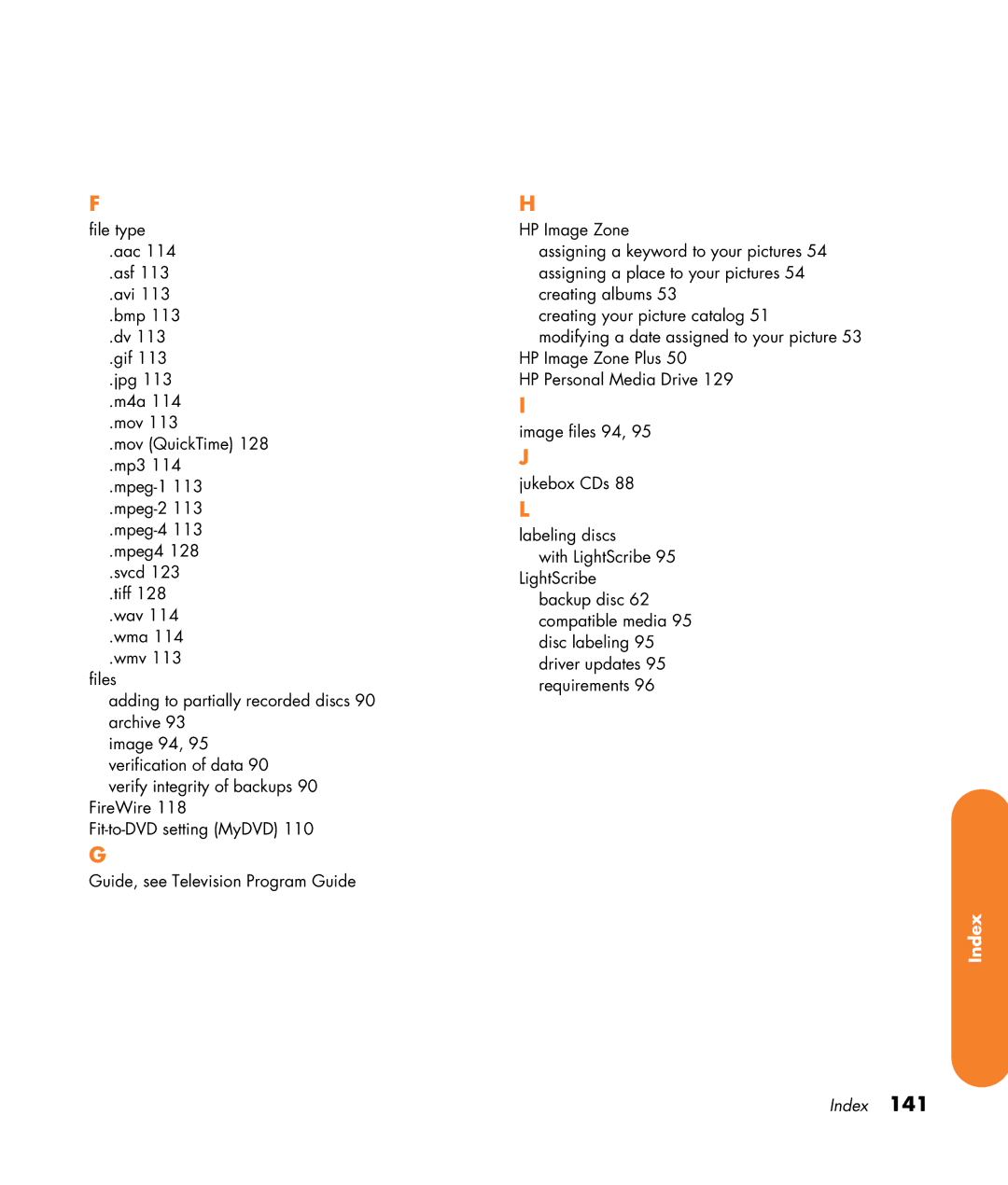 HP z558 manual Index 