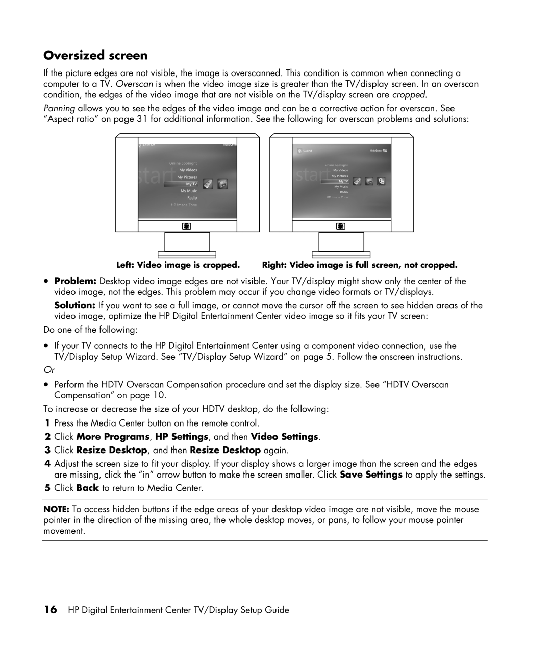 HP z565, z560 manual Oversized screen 