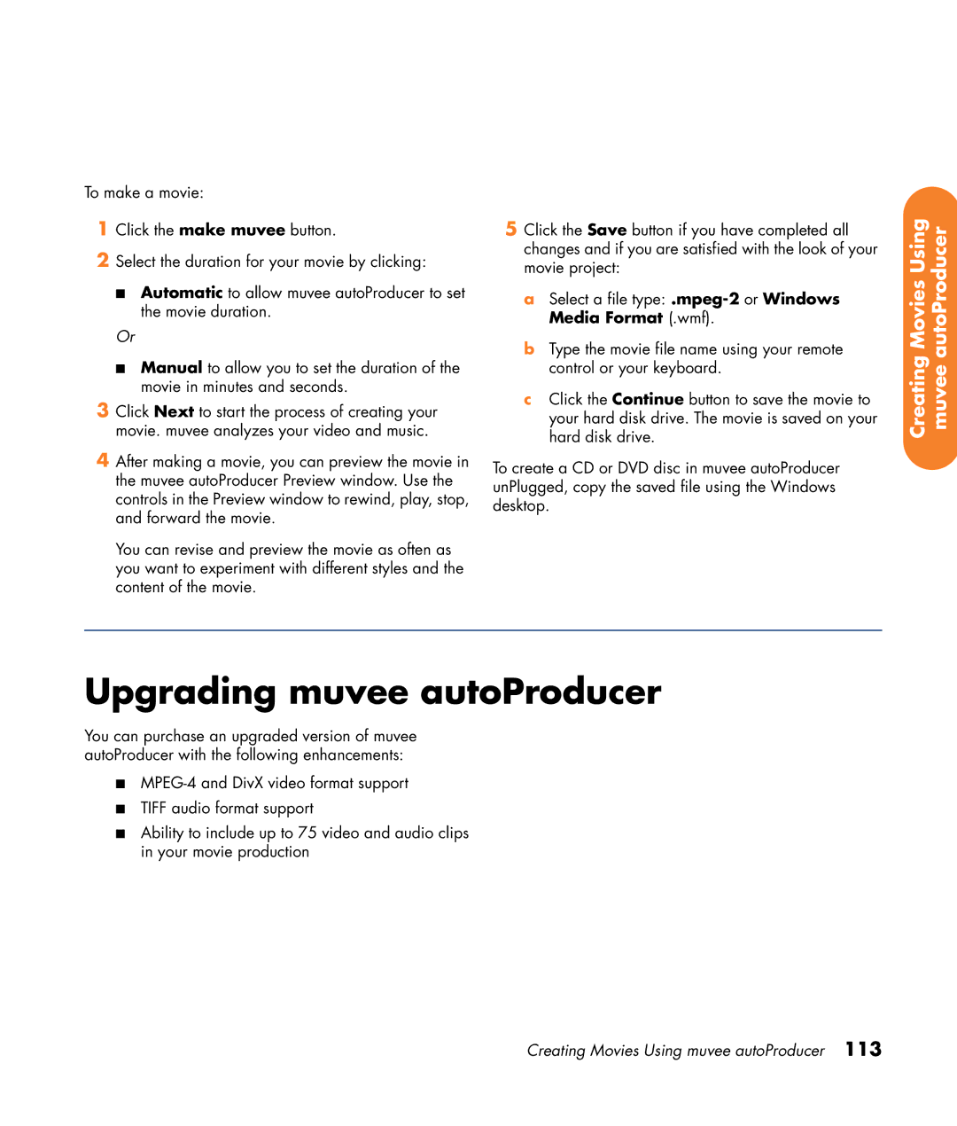 HP z565 manual Upgrading muvee autoProducer 