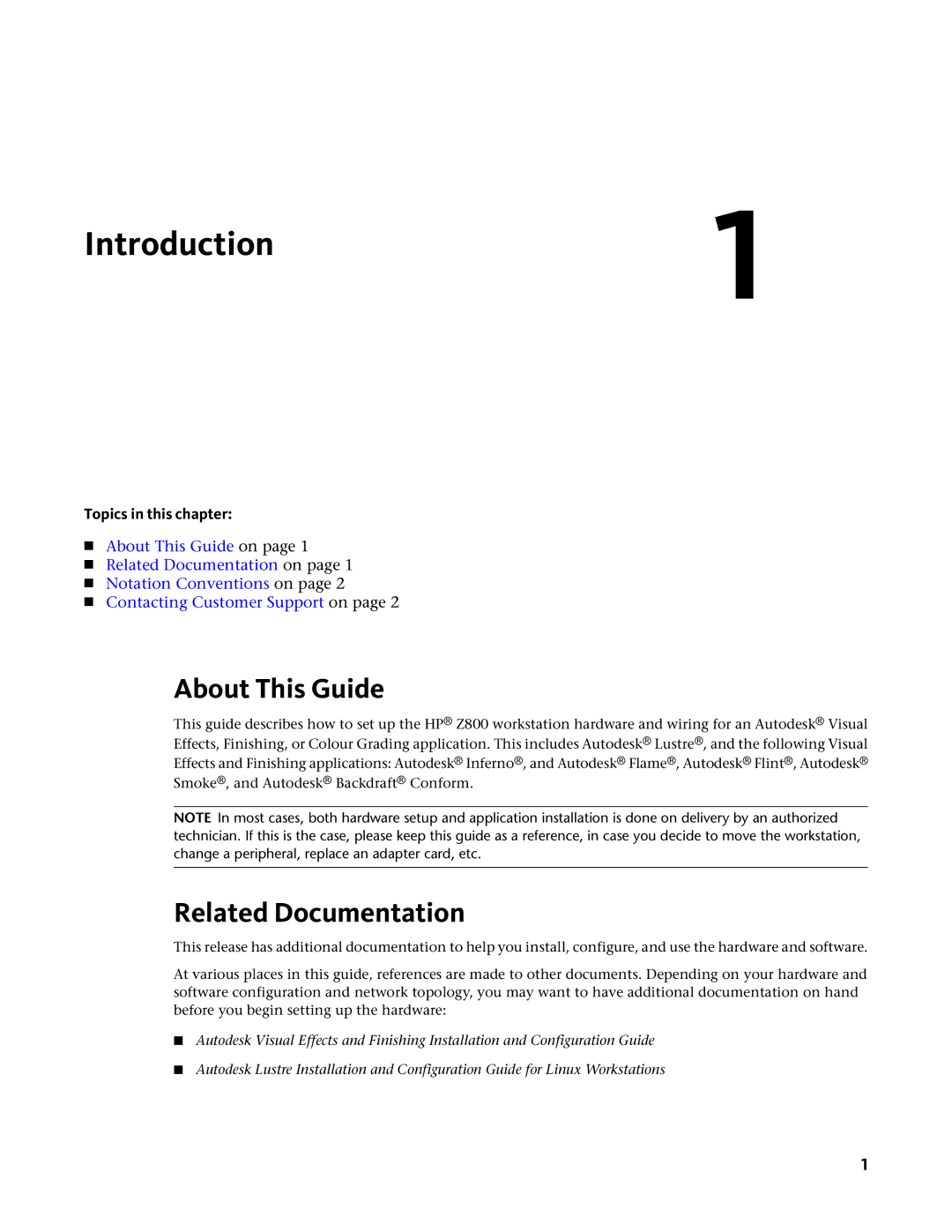 HP Z800 manual Introduction, About This Guide, Related Documentation 