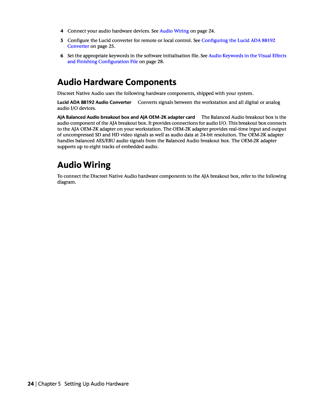 HP Z800 manual Audio Hardware Components, Audio Wiring, Setting Up Audio Hardware 