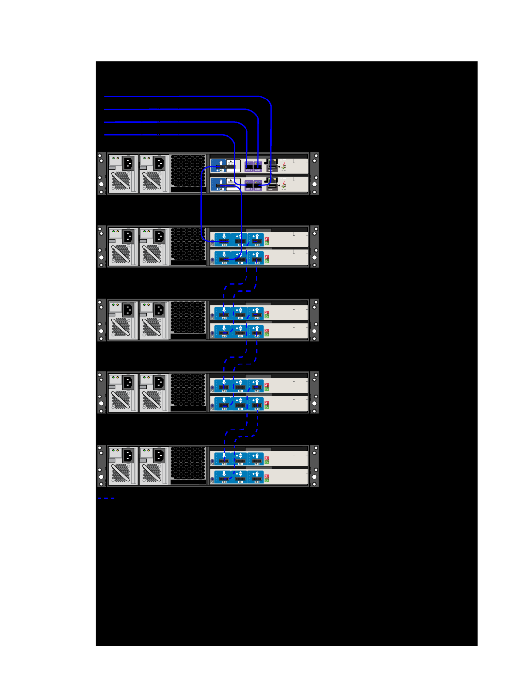 HP Z800 manual Single XR 6412 RAID enclosure, 4 loops, Connecting Storage Enclosures 