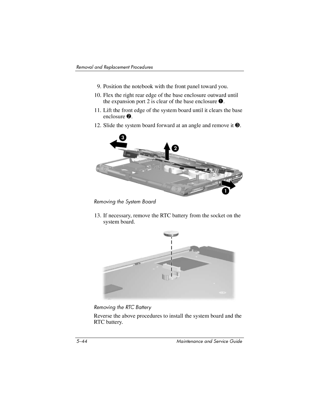 HP ZD8000 manual Removing the System Board 