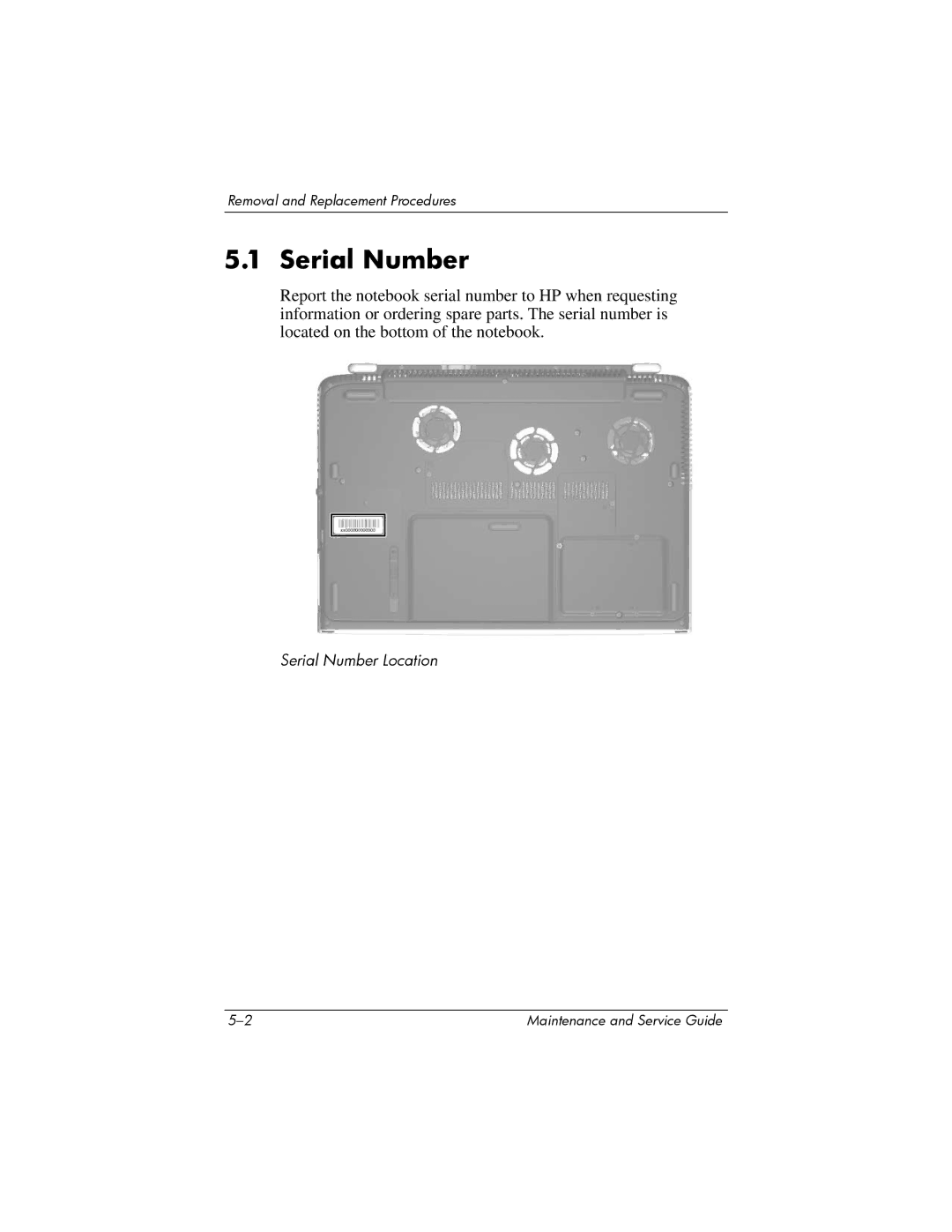 HP ZD8000 manual Serial Number 