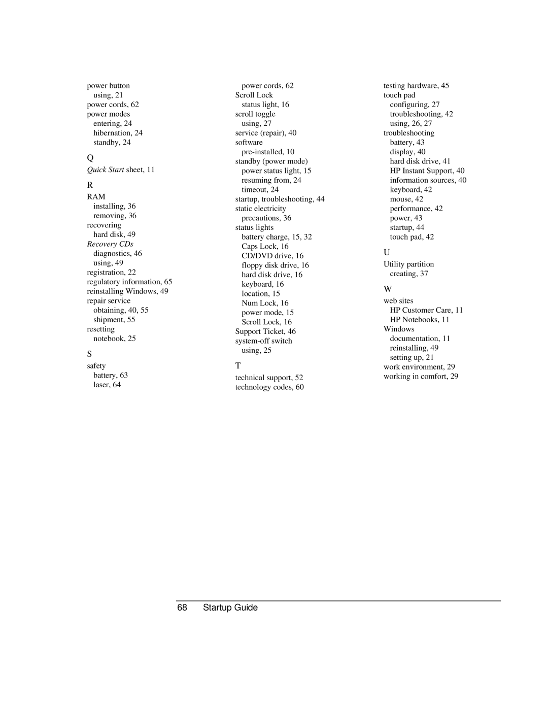 HP ZE1000 manual Quick Start sheet 