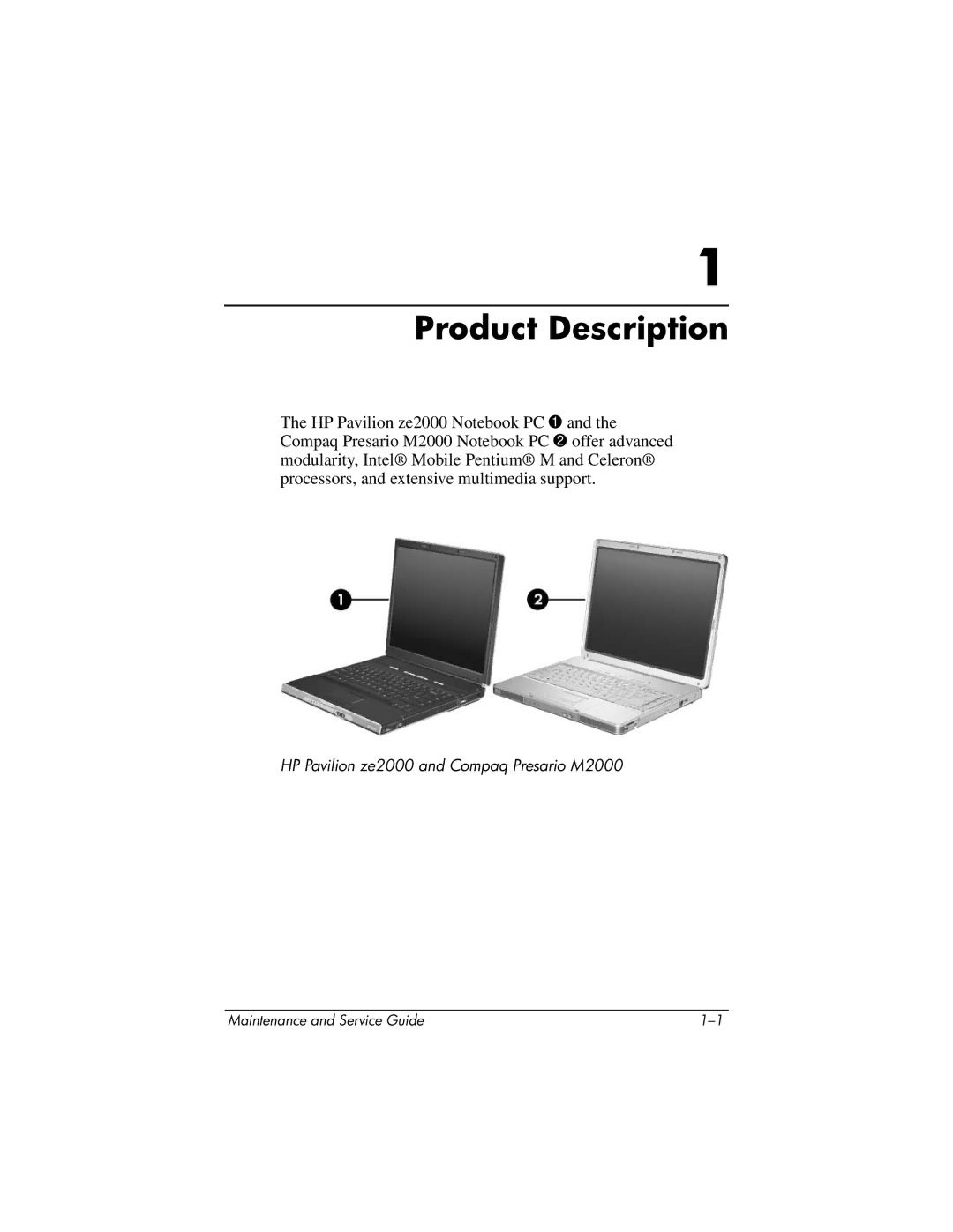 HP ze2000 manual Product Description 