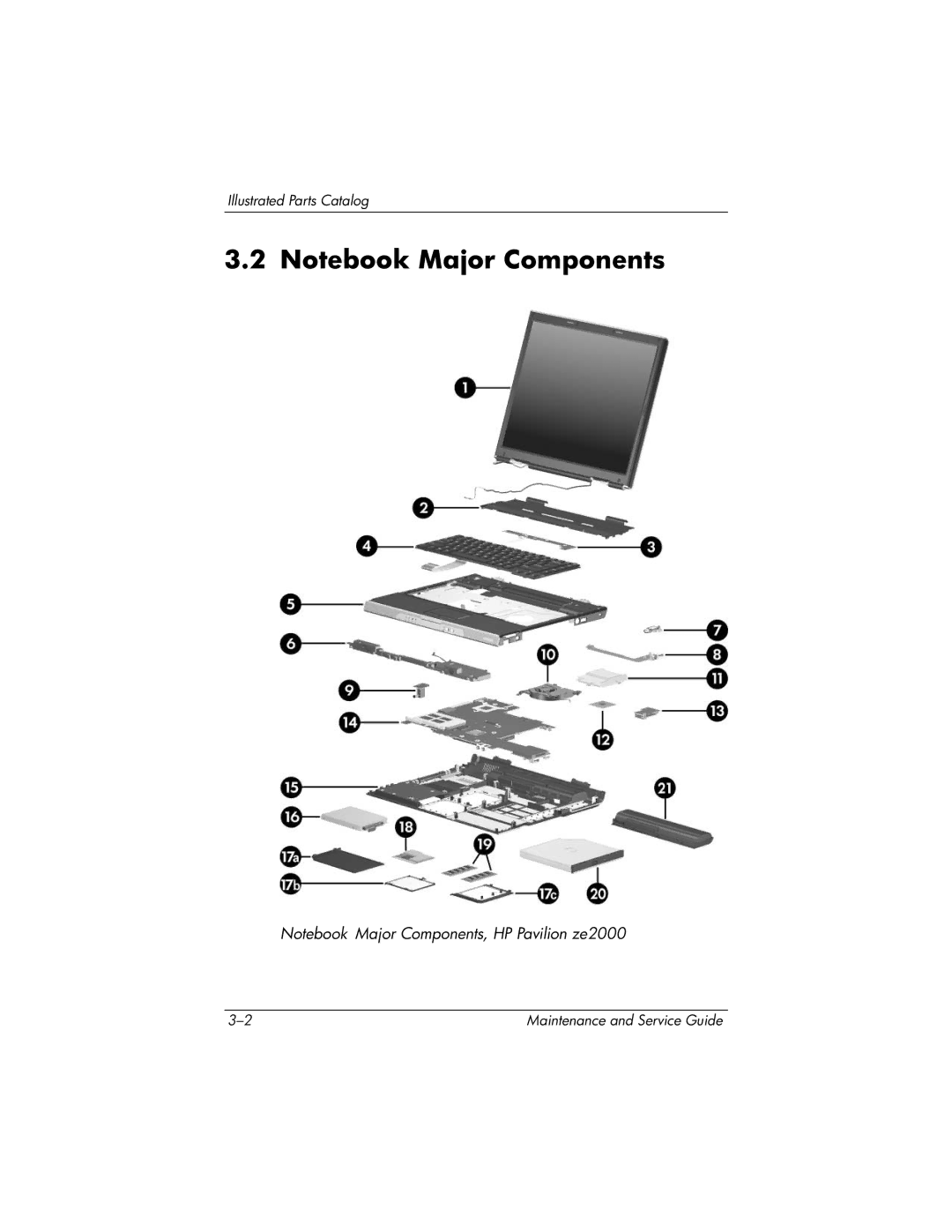 HP ze2000 manual Illustrated Parts Catalog 