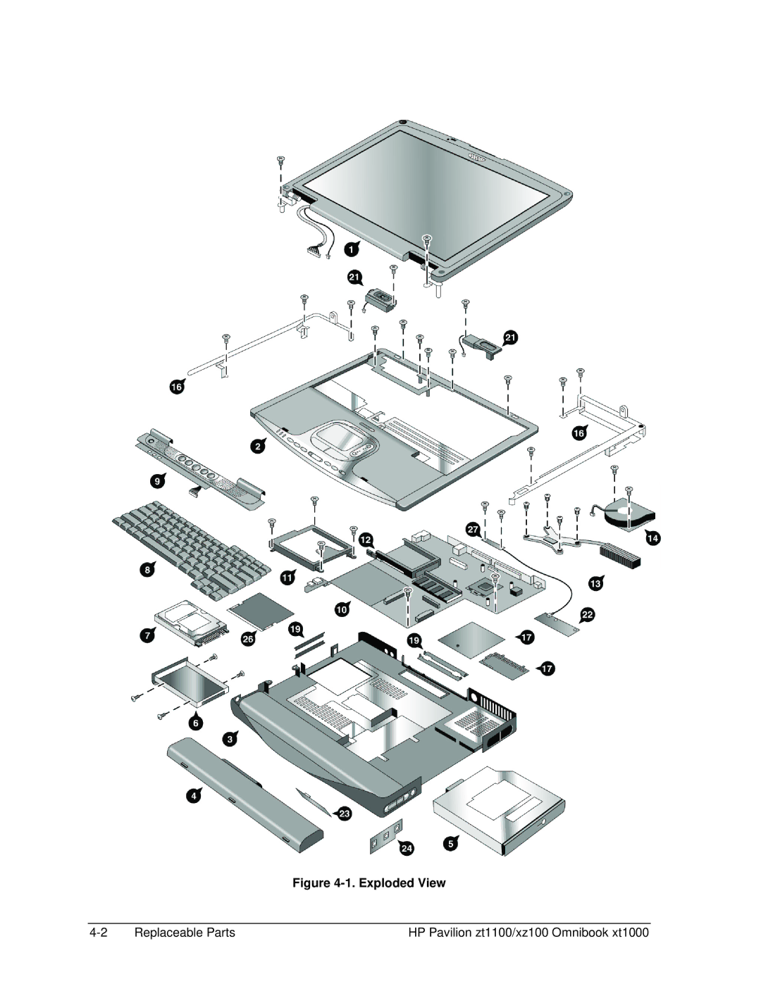 HP ZT1100 manual Exploded View 