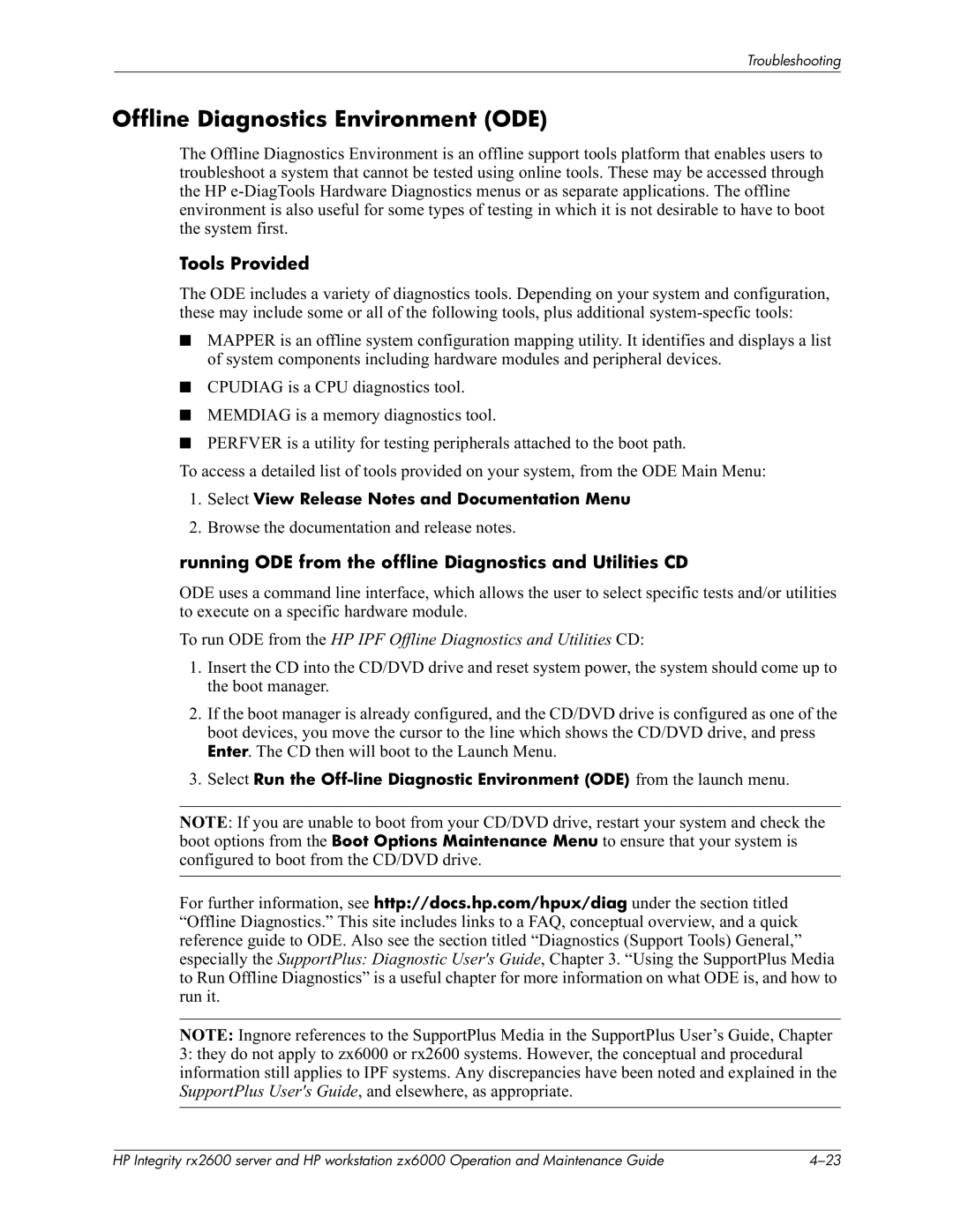 HP zx6000 manual Offline Diagnostics Environment ODE, Tools Provided, # +.B# %+.B, 8730$&8#I 