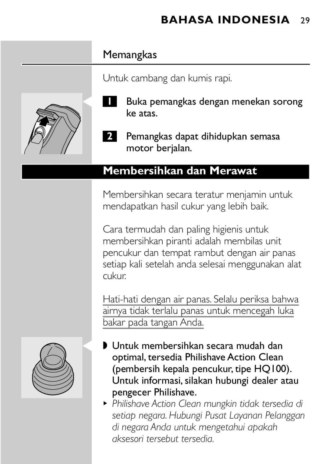 HQ 662, 663 manual Memangkas, Membersihkan dan Merawat 