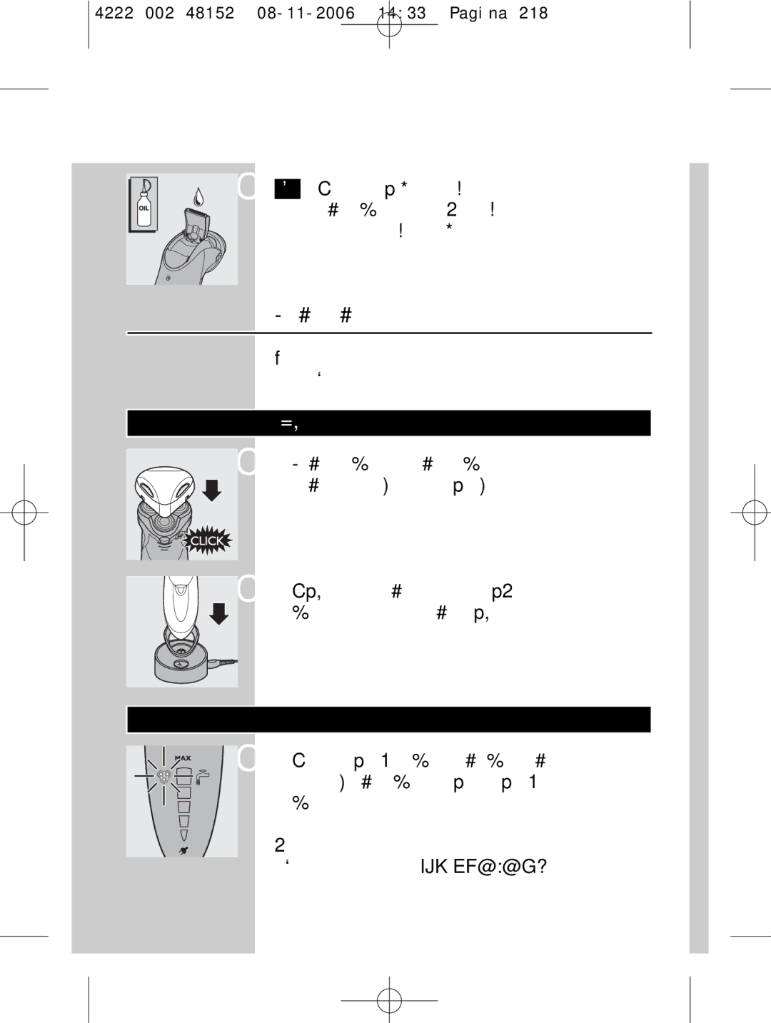 HQ 9160 manual Съхранение, Замяна, 218 Български, Можете да почиствате зарядната подставка с влажна кърпа 