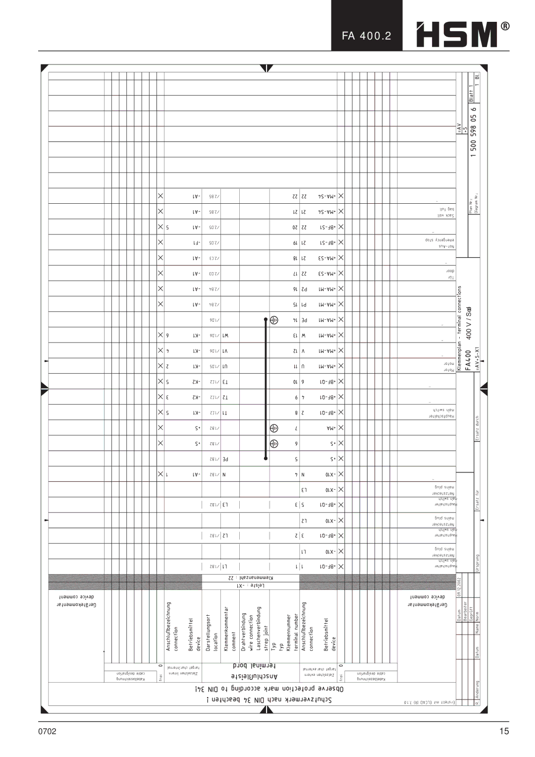 HSM HSM FA 400.2 manual 0702 