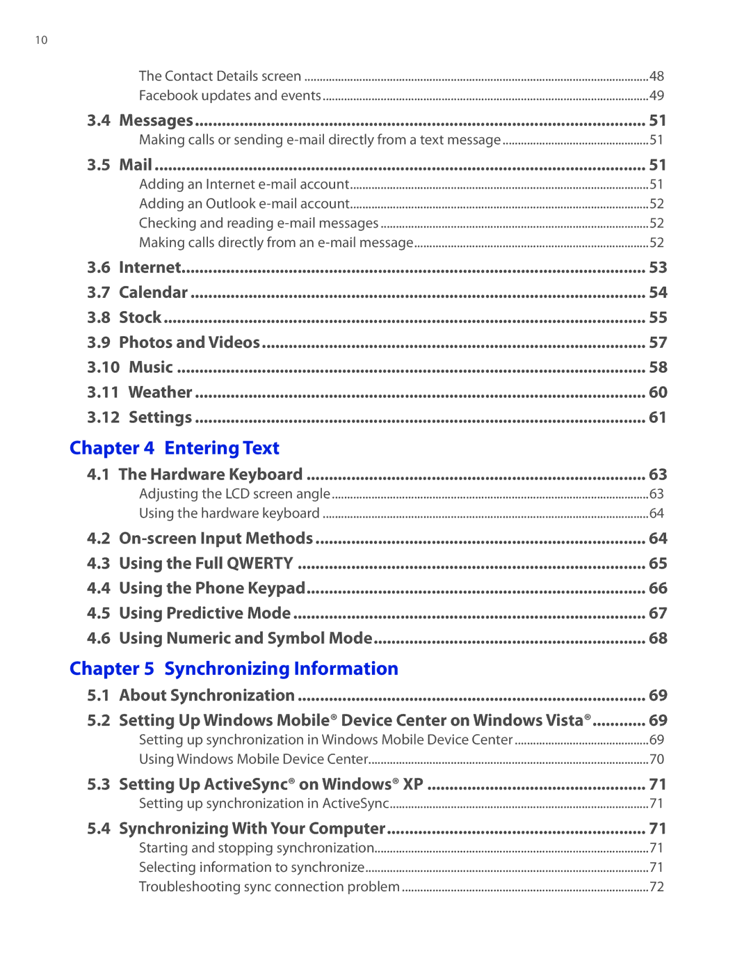 HTC 2 user manual Entering Text 